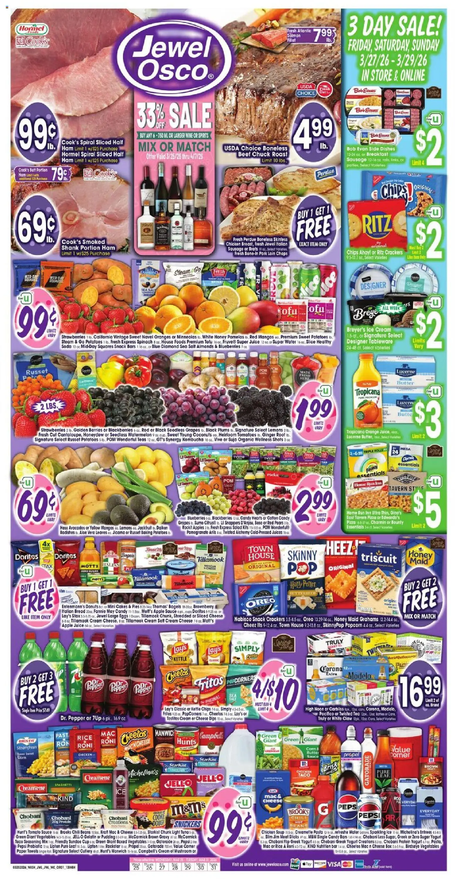 Jewel Osco Weekly Ad - IN - valid from 25.03.2026 | Page: 1 | Products: Pizza, Tomatoes, Vodka, Pepper