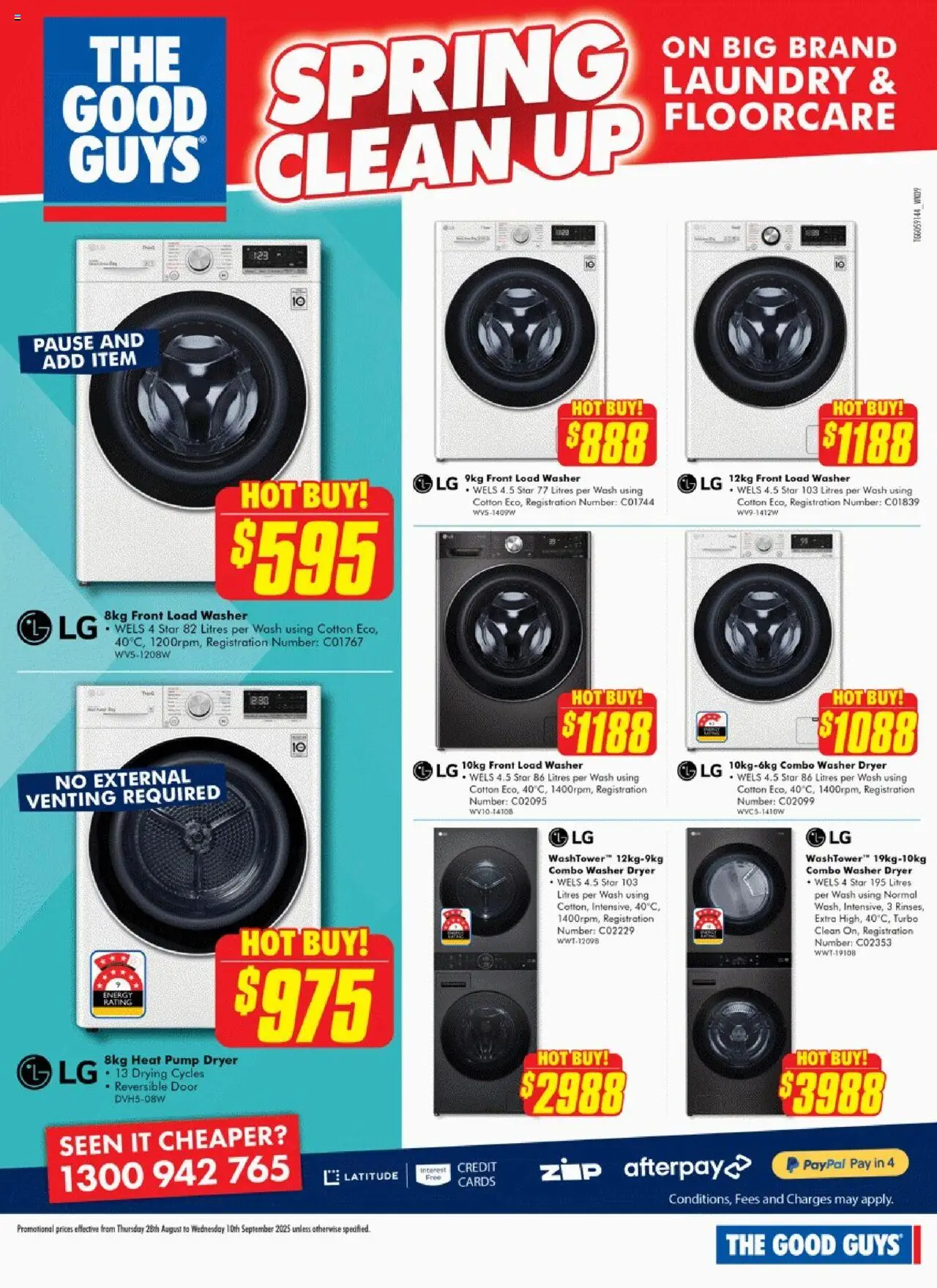 The Good Guys catalogue - valid from 27.08.2025 | Page: 16 | Products: Door, Laundry, Dryer, Washer
