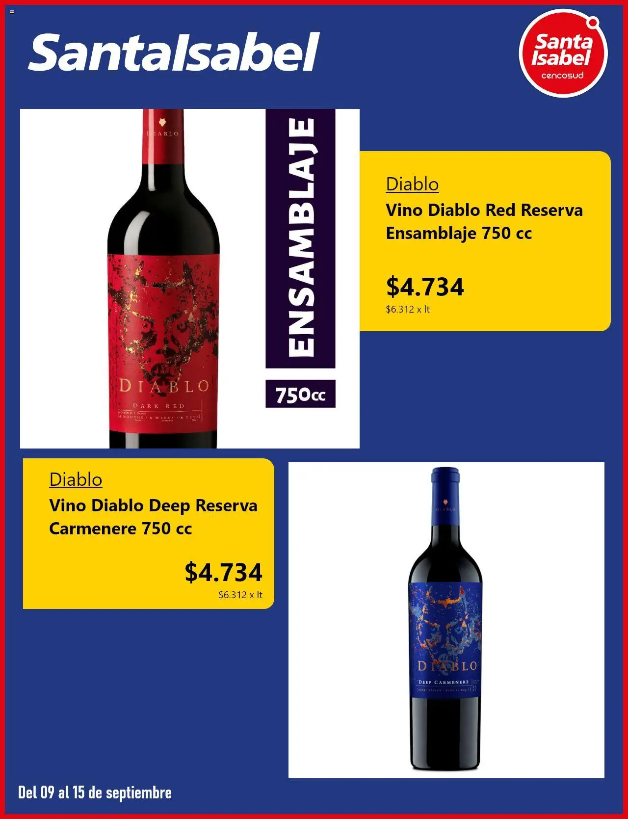 Santa Isabel ofertas  │ válido desde el 09.09.2025 | Página: 3 | Productos: Vino