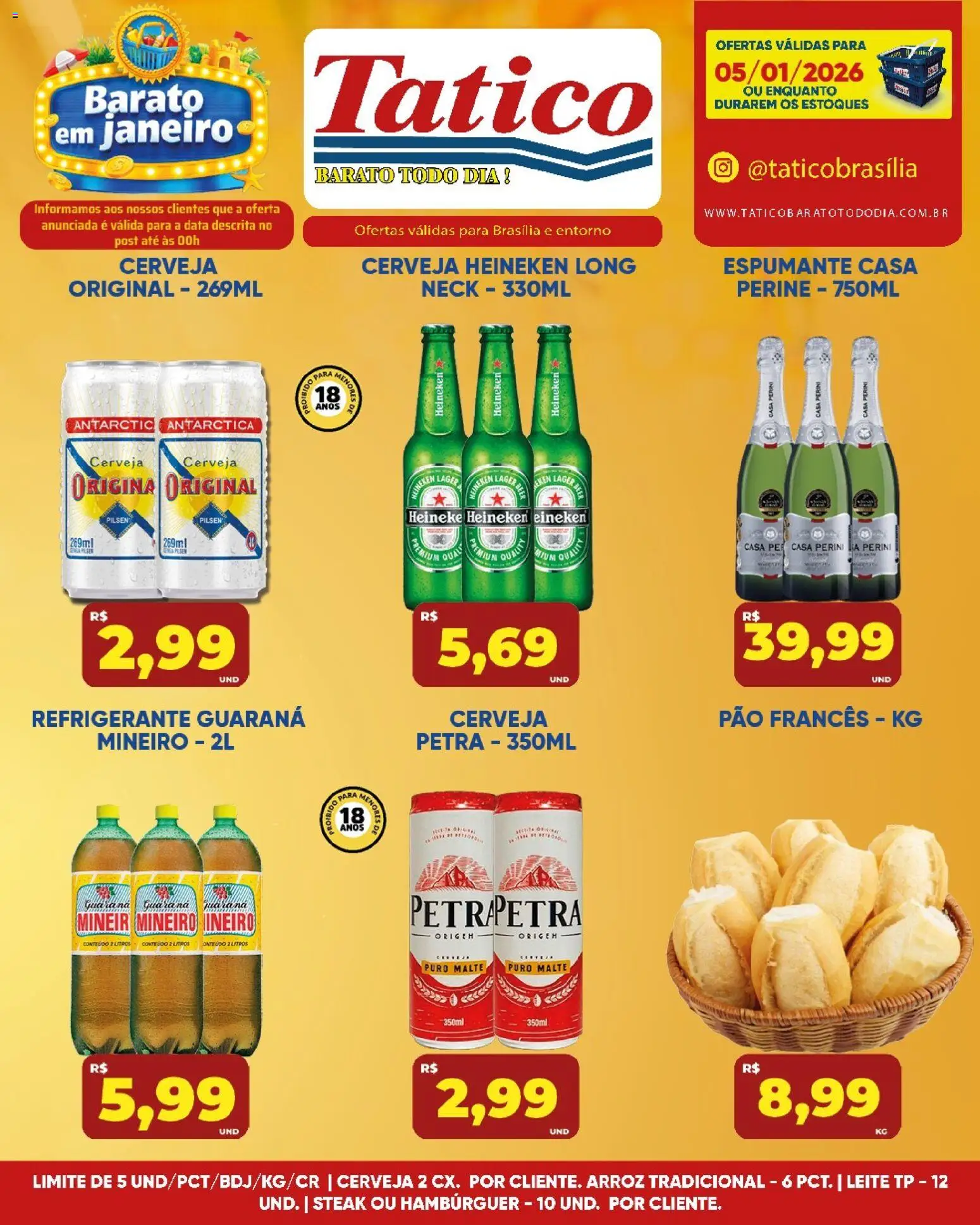 Tatico Folheto - válido de 05.01.2026 | Página: 6 | Produtos: Espumante, Pão, Arroz, Refrigerante