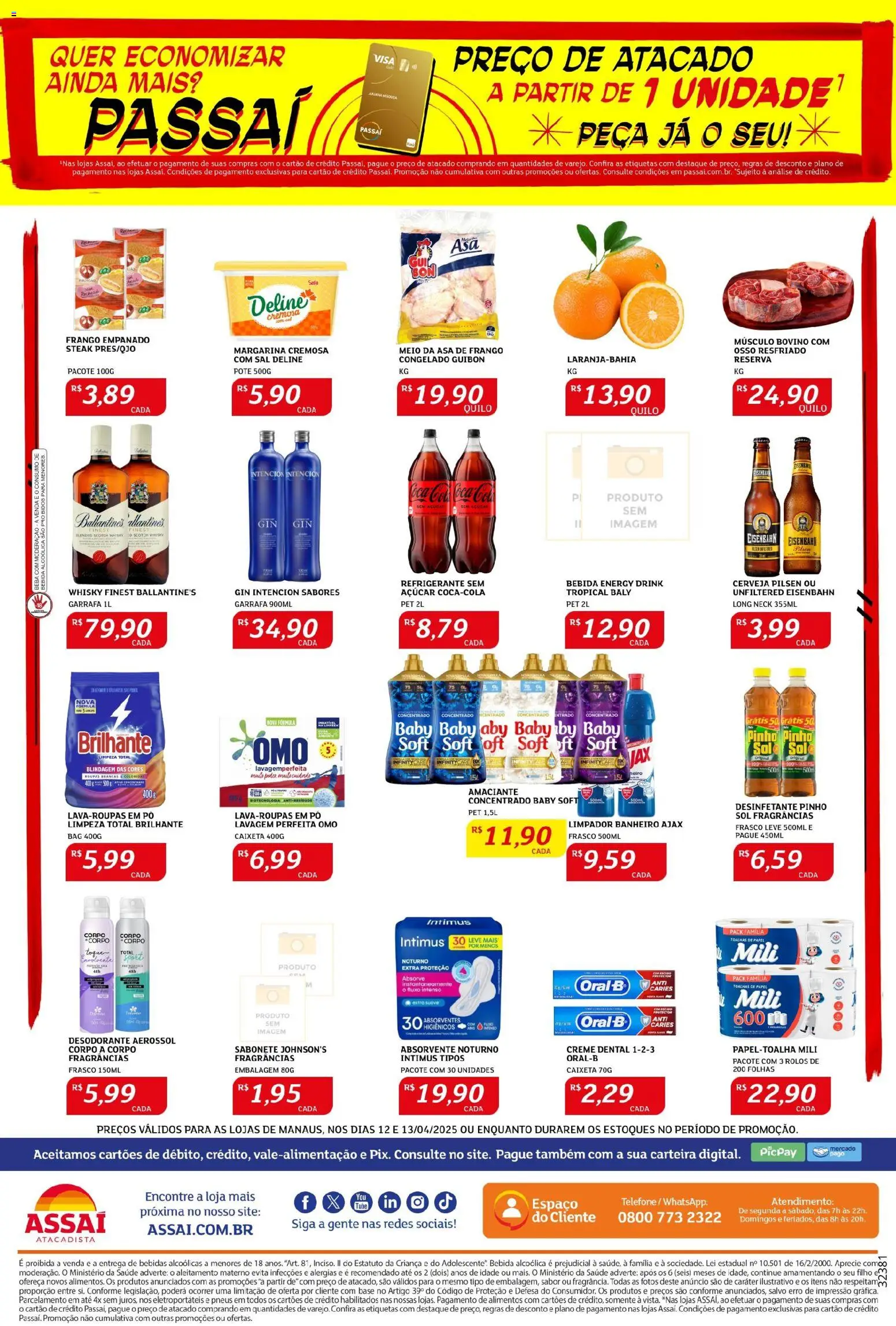 Assaí Atacadista Folheto - válido de 14.01.2026 | Página: 2 | Produtos: Whisky, Eisenbahn, Roupas, Desinfetante
