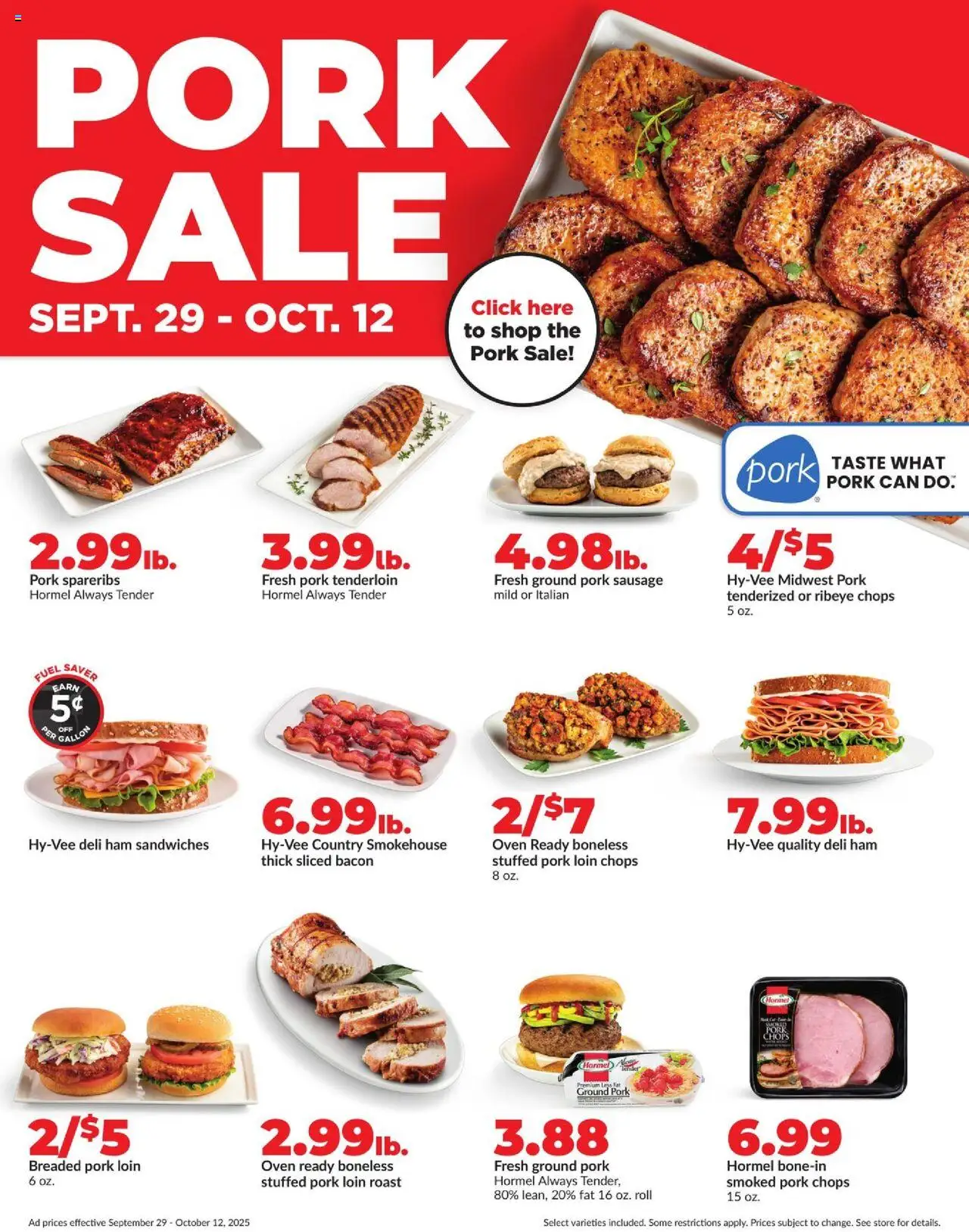 HyVee Weekly Ad - valid from 29.09.2025 | Page: 11 | Products: Ham, Pork, Sausage, Oven