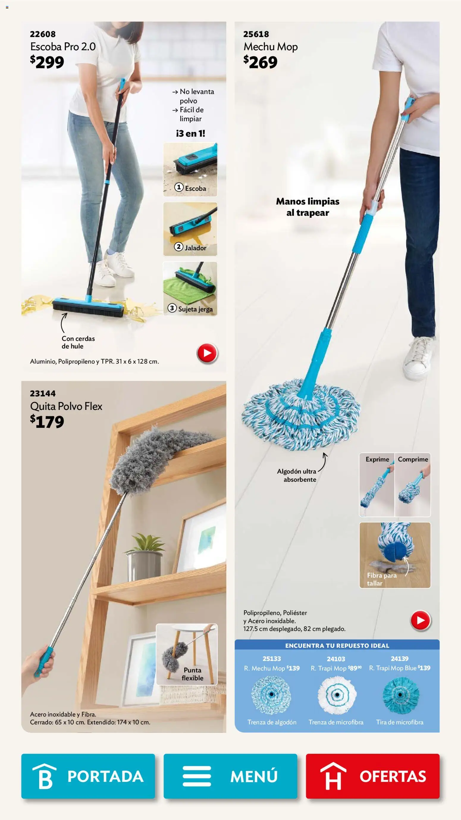 Nuevas ofertas de Betterware válidas en toda la República Mexicana desde el 02.02.2026. ¡Encuentra las mejores ofertas en Betterware campaña 2 2026! | Página: 108 | Productos: Escoba, Algodón, Flexible, Polvo