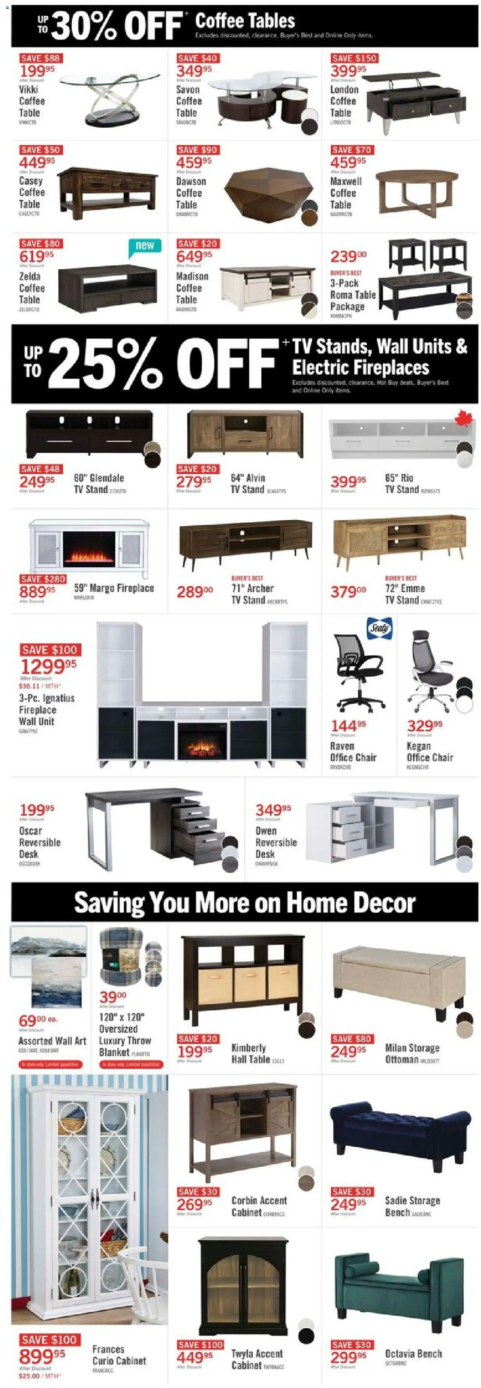 The Brick flyer valid from 02.12.2025 | Page: 7 | Products: Tv, Coffee table, Table, Coffee