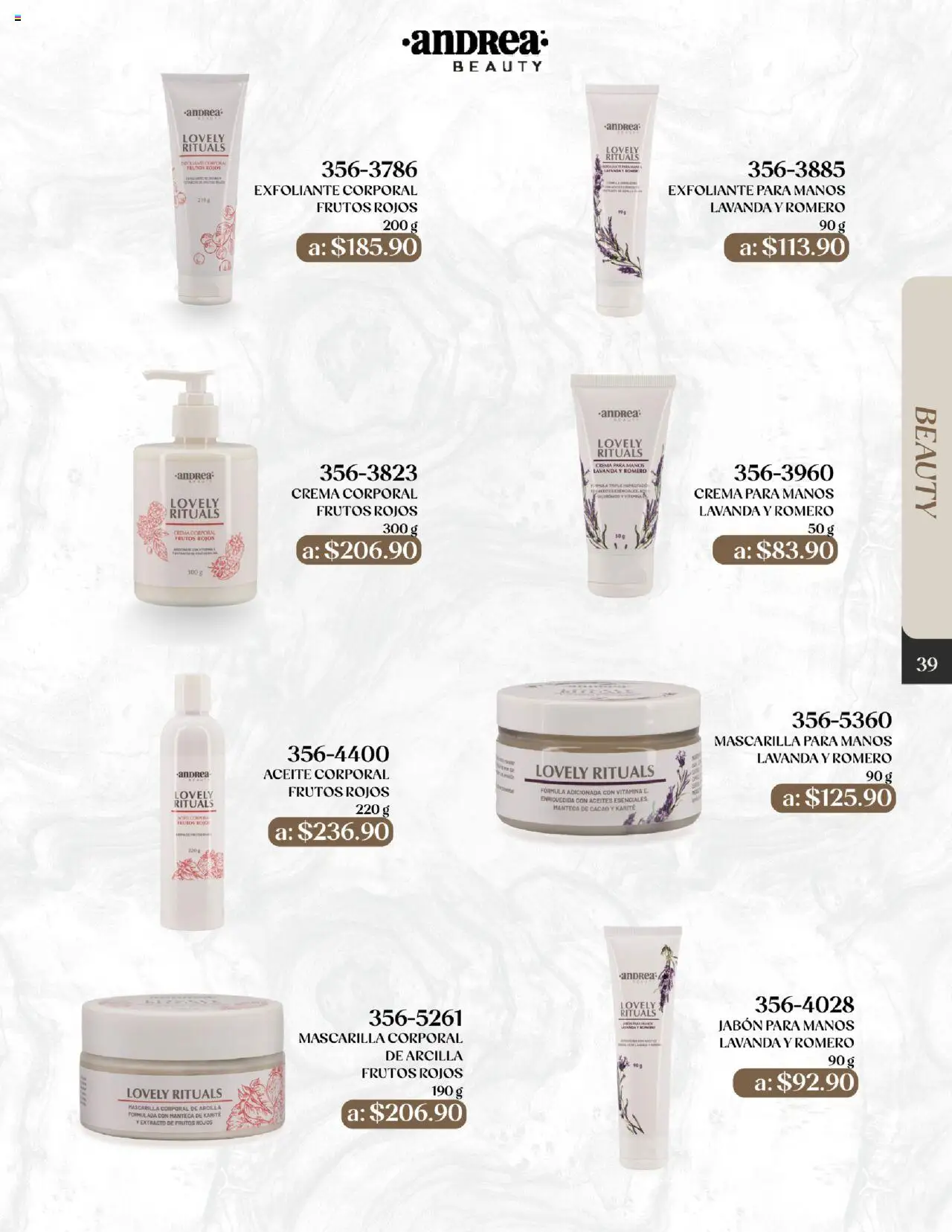 Nuevas ofertas de Andrea válidas en toda la República Mexicana desde el 24.08.2025. ¡Encuentra las mejores ofertas en Andrea - Catálogo Esenciales de Otoño! | Página: 39 | Productos: Aceite, Cacao, Mascarilla, Jabón