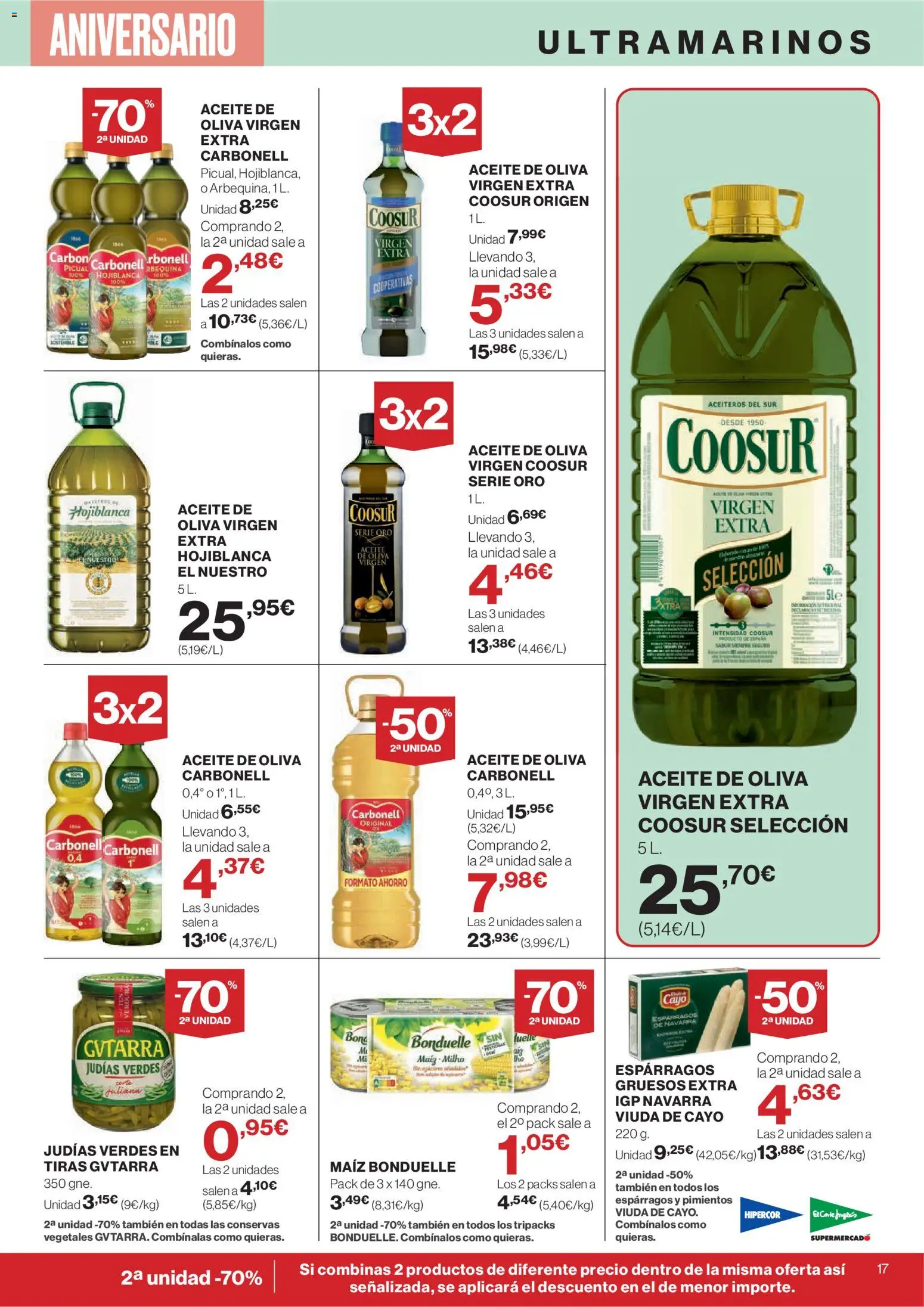Nuevas ofertas de El Corte Inglés válidas en toda la República Mexicana desde el 23.10.2025. ¡Encuentra las mejores ofertas en El Corte - Catálogo Que necesitas hoy! | Página: 23 | Productos: Maíz, Aceite de oliva, Aceite, Espárragos