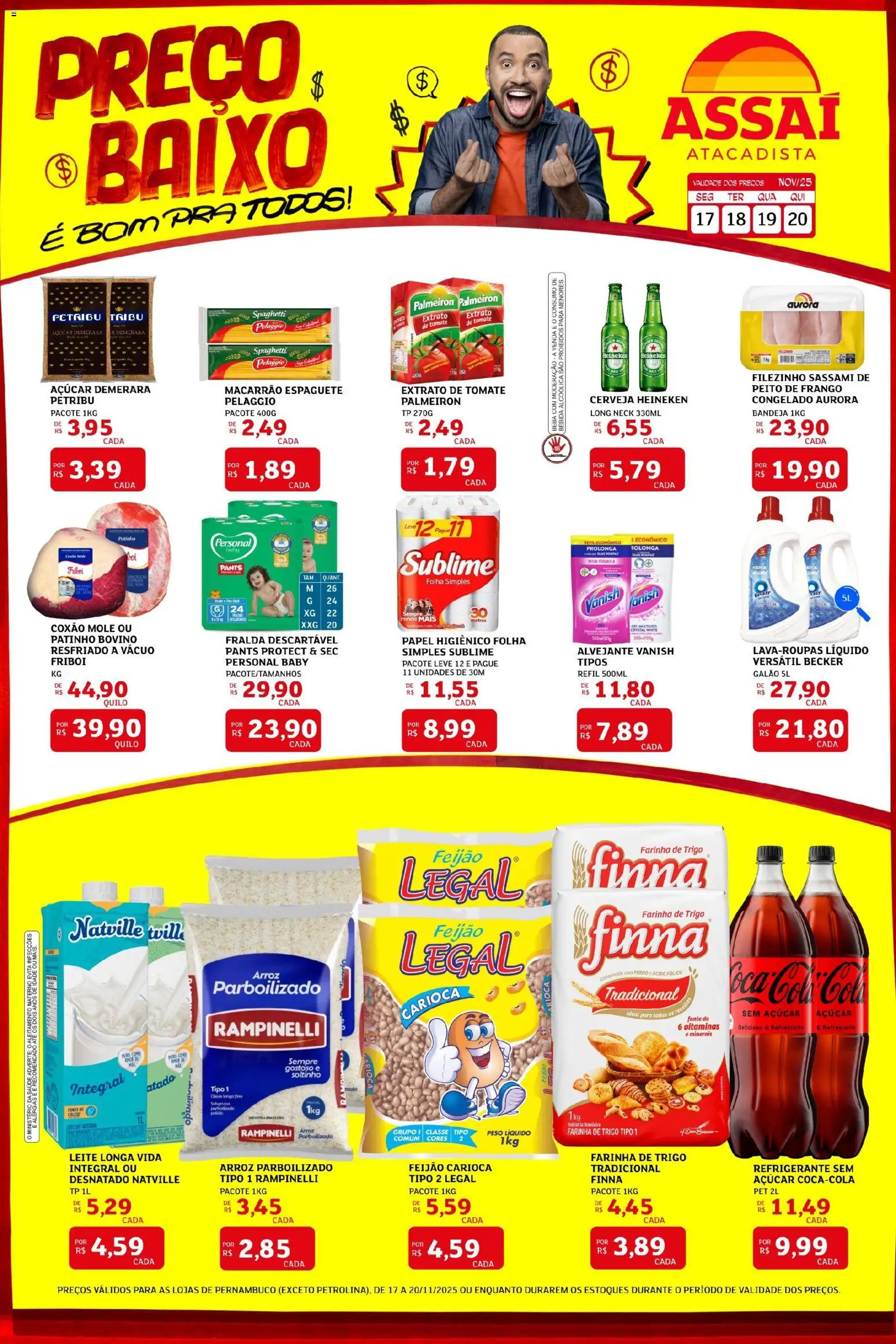 Assaí Atacadista Folheto - válido de 17.11.2025 | Página: 1 | Produtos: Açúcar demerara, Refrigerante, Frango, Papel higiênico