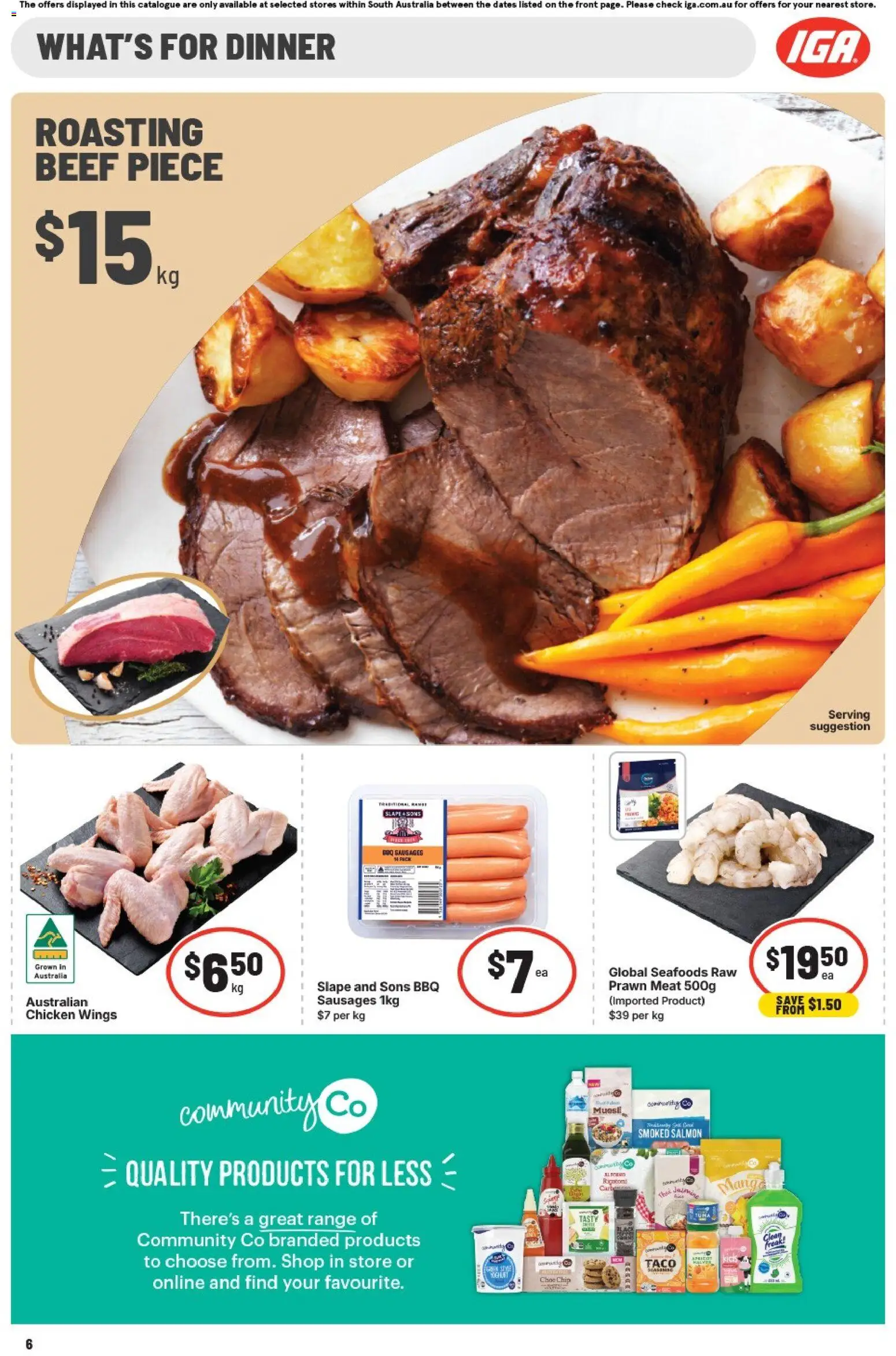 IGA catalogue - valid from 24.12.2025 | Page: 6 | Products: Chicken, Beef, Meat, Salmon
