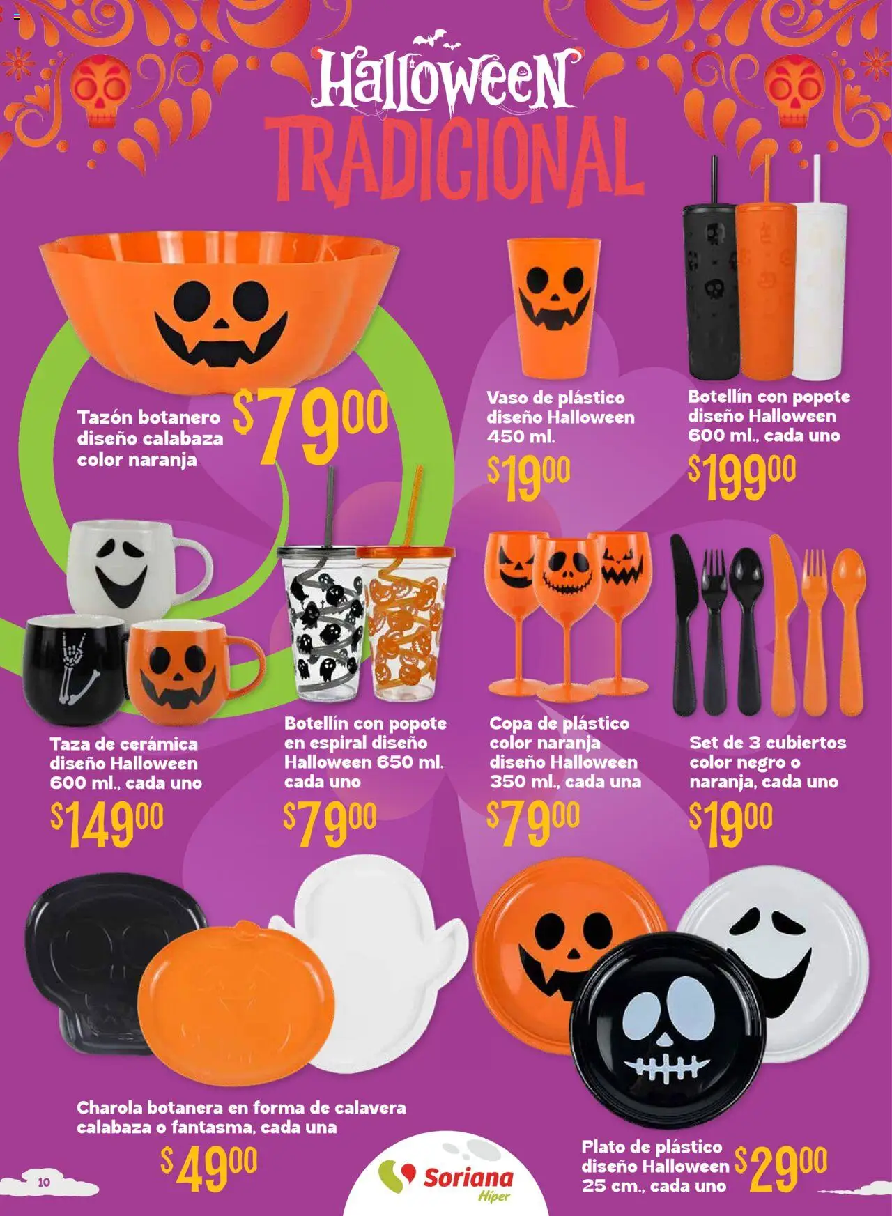Nuevas ofertas de Soriana válidas en toda la República Mexicana desde el 25.09.2025. ¡Encuentra las mejores ofertas en Soriana - Halloween y Día de Muertos Híper Nacional! | Página: 10 | Productos: Taza