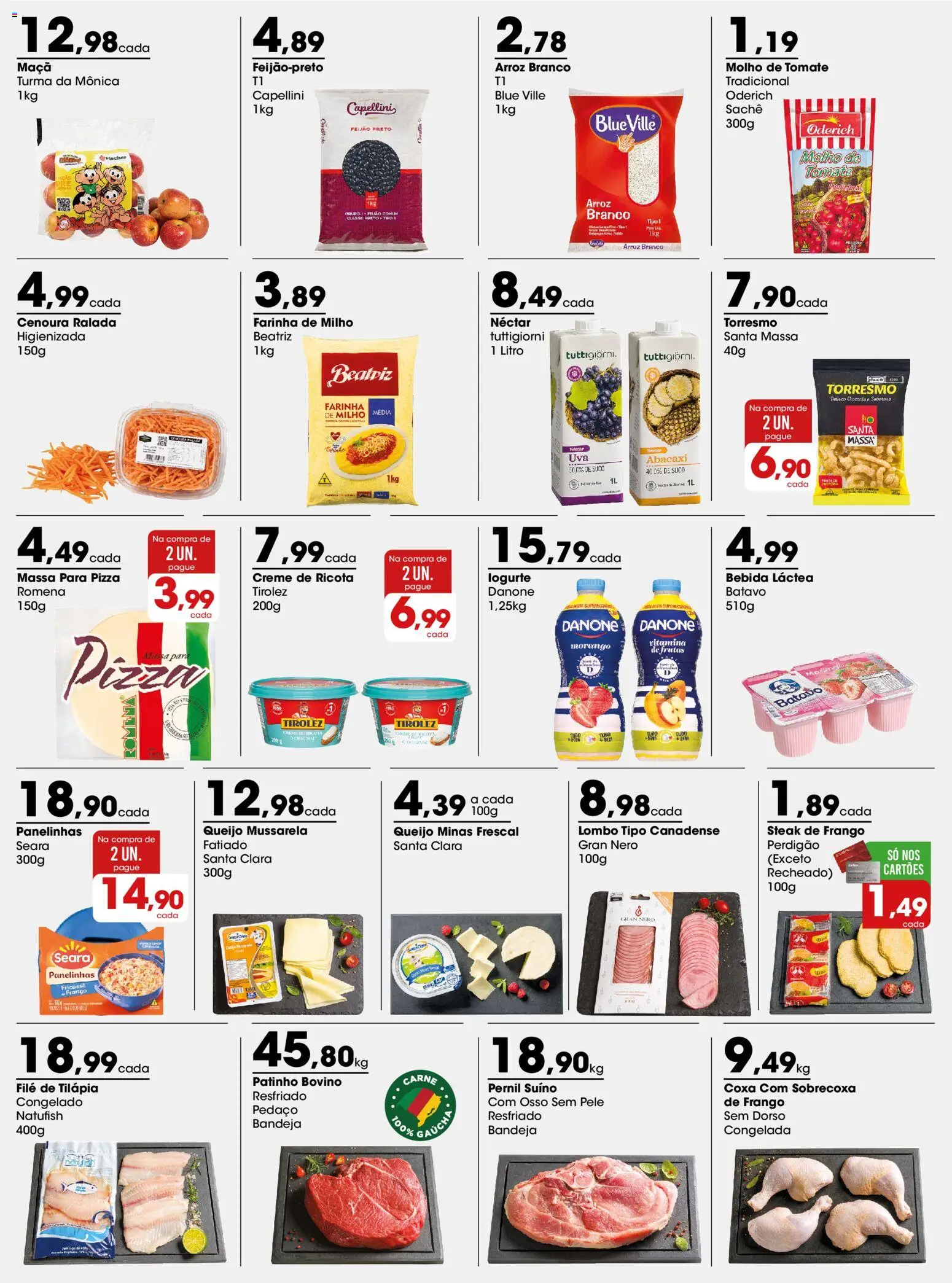 Zaffari Folheto - válido de 19.01.2026 | Página: 2 | Produtos: Tilápia, Pizza, Arroz, Mussarela