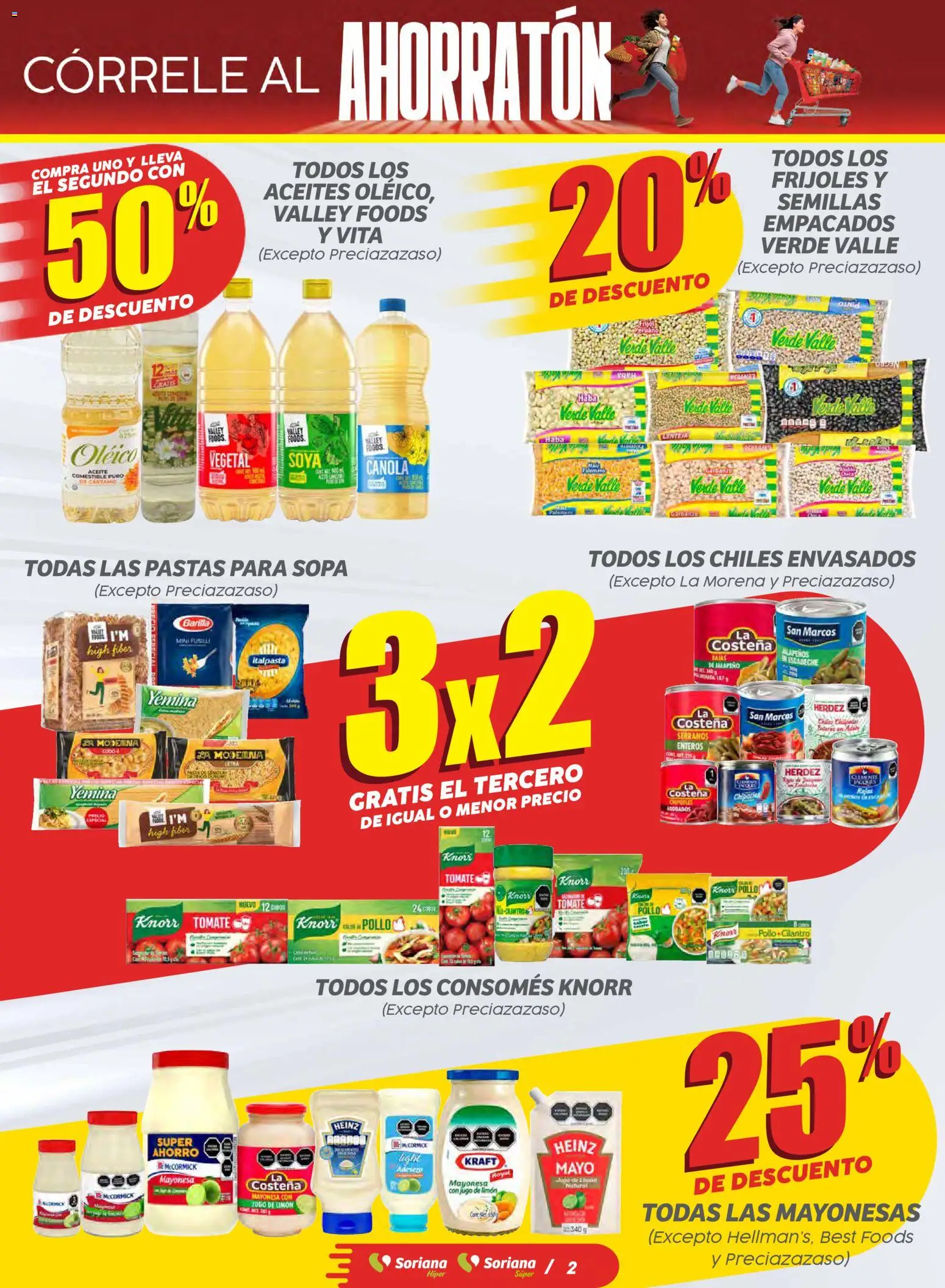 Nuevas ofertas de Soriana válidas en toda la República Mexicana desde el 06.11.2025. ¡Encuentra las mejores ofertas en Soriana - Ahorratón Soriana Súper Nacional! | Página: 2 | Productos: Tomate, Huevo, Limón, Jugo