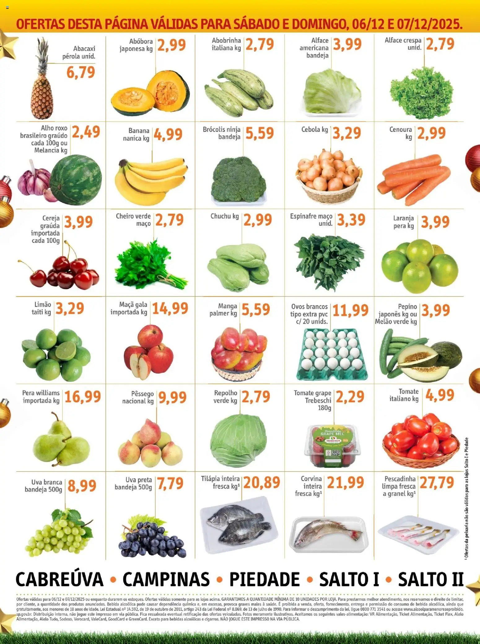 Sonda Folheto - válido de 05.12.2025 | Página: 6 | Produtos: Pera, Pêssego, Abobrinha, Brócolis
