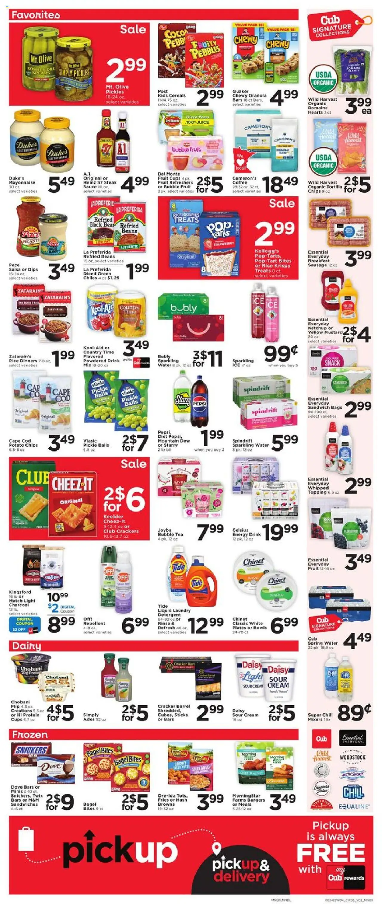 Cub Foods Weekly Ad - valid from 24.08.2025 | Page: 3 | Products: Corn, Rice, Cream, Blueberries