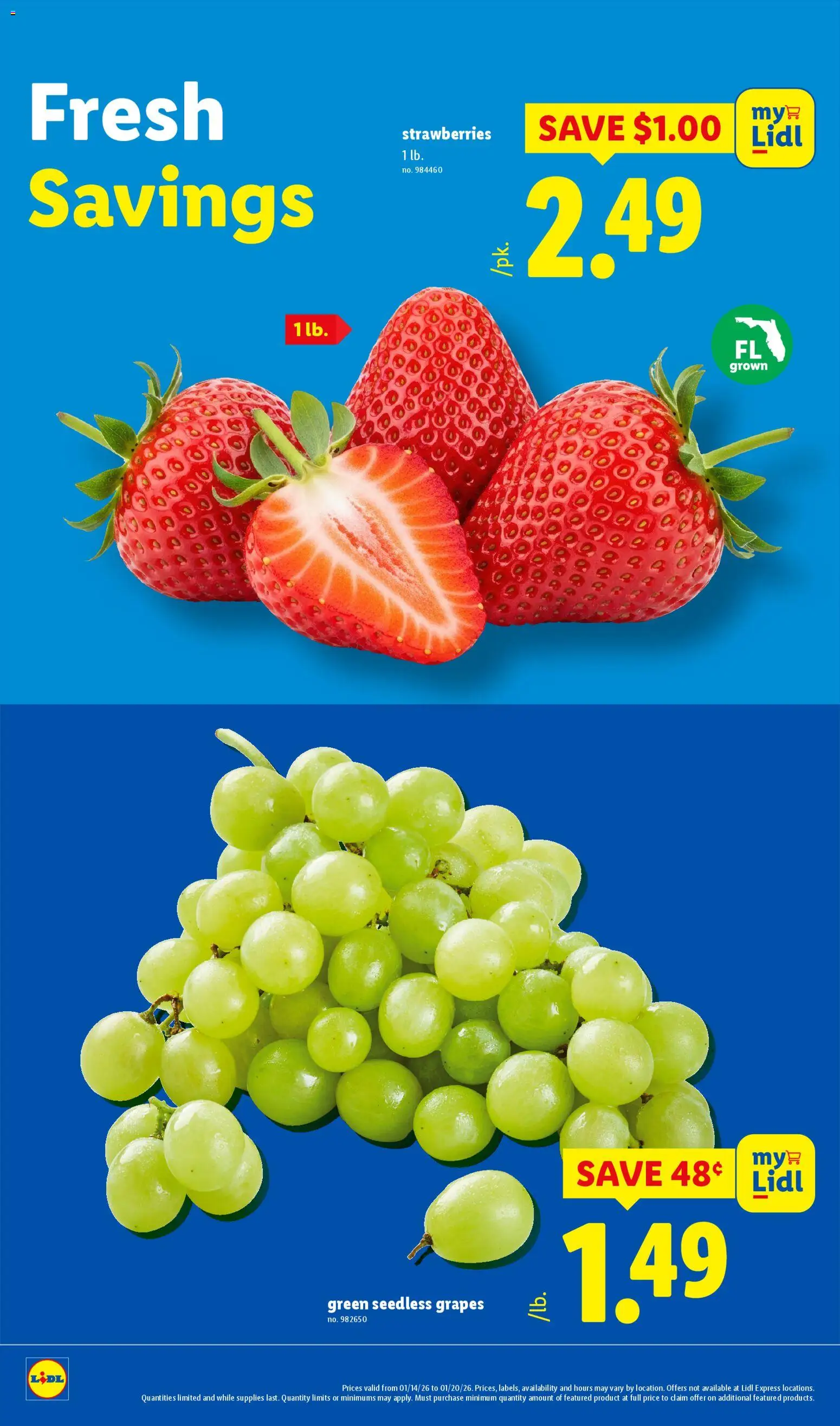 Lidl Weekly Ad - valid from 14.01.2026 | Page: 10 | Products: Strawberries, Grapes