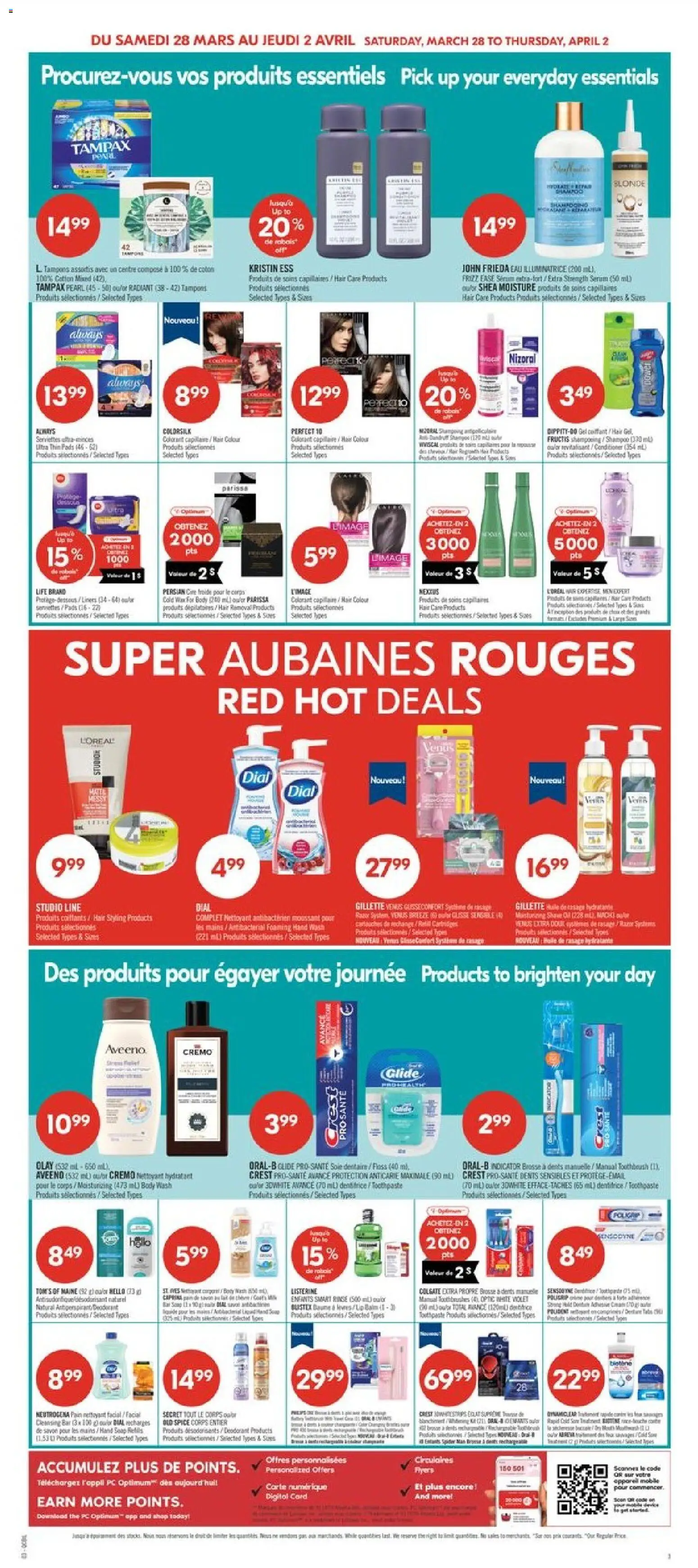 Pharmaprix flyer valid from 27.03.2026 | Page: 8 | Products: PC, Conditioner, Soap, Body wash