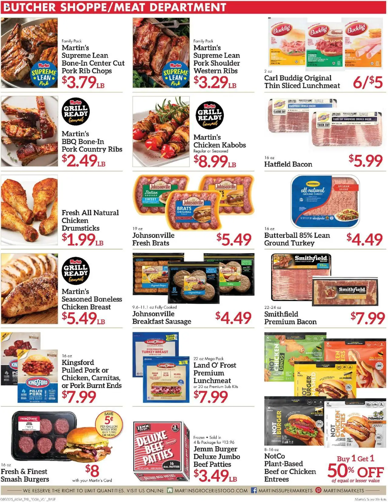 Martin’s Weekly Ad - valid from 03.08.2025 | Page: 6 | Products: Pork, Beef, Sauce, Oven