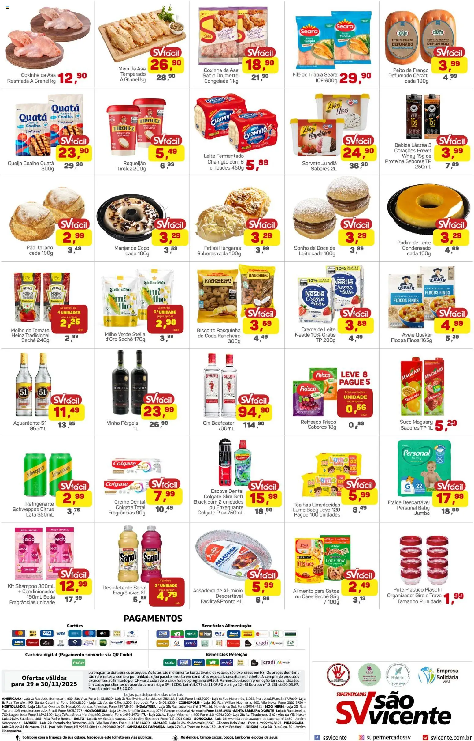 Supermercados São Vicente Folheto - válido de 29.11.2025 | Página: 2 | Produtos: Escova, Refresco, Potes, Assadeira