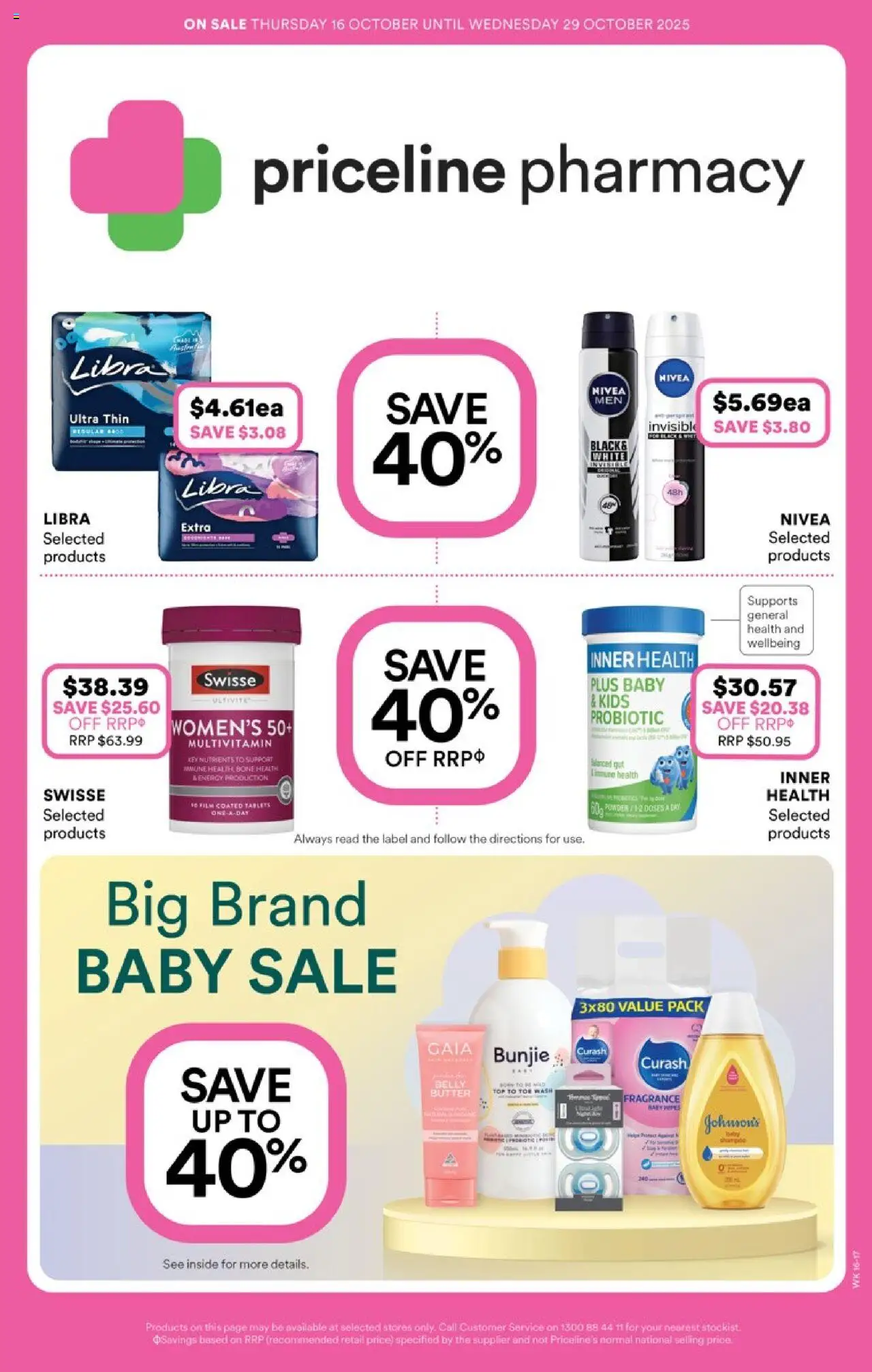 Priceline Pharmacy catalogue - valid from 16.10.2025 | Page: 40 | Products: Fragrance, Powder, Multivitamin, Tablets