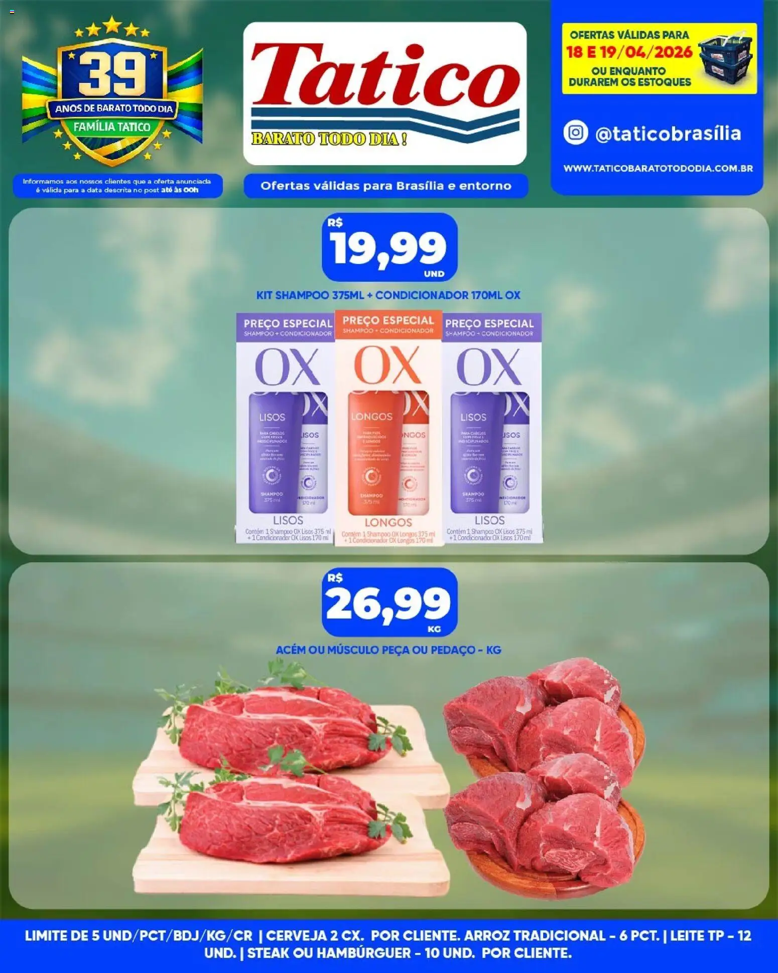 Tatico Folheto - válido de 18.04.2026 | Página: 11 | Produtos: Condicionador, Acém, Leite, Arroz