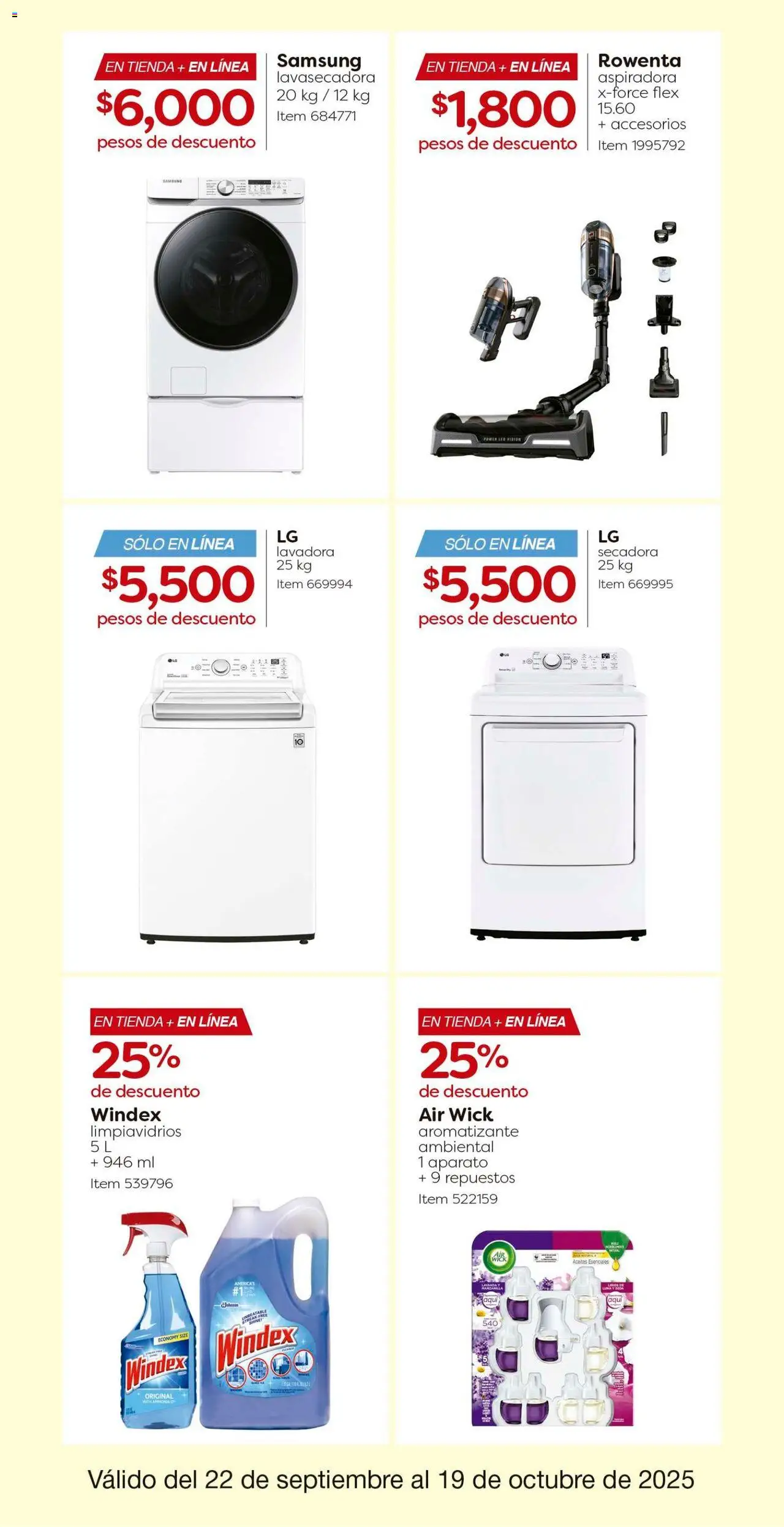 Nuevas ofertas de Costco válidas en toda la República Mexicana desde el 22.09.2025. ¡Encuentra las mejores ofertas en Costco - Catálogo! | Página: 10 | Productos: Secadora, Lavadora, Aspiradora