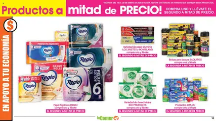 Vista previa de La Comer folleto, nuevo folleto de la tienda, válido en México a partir del 14.01.2026 | Página: 10 | Productos: Papel higiénico