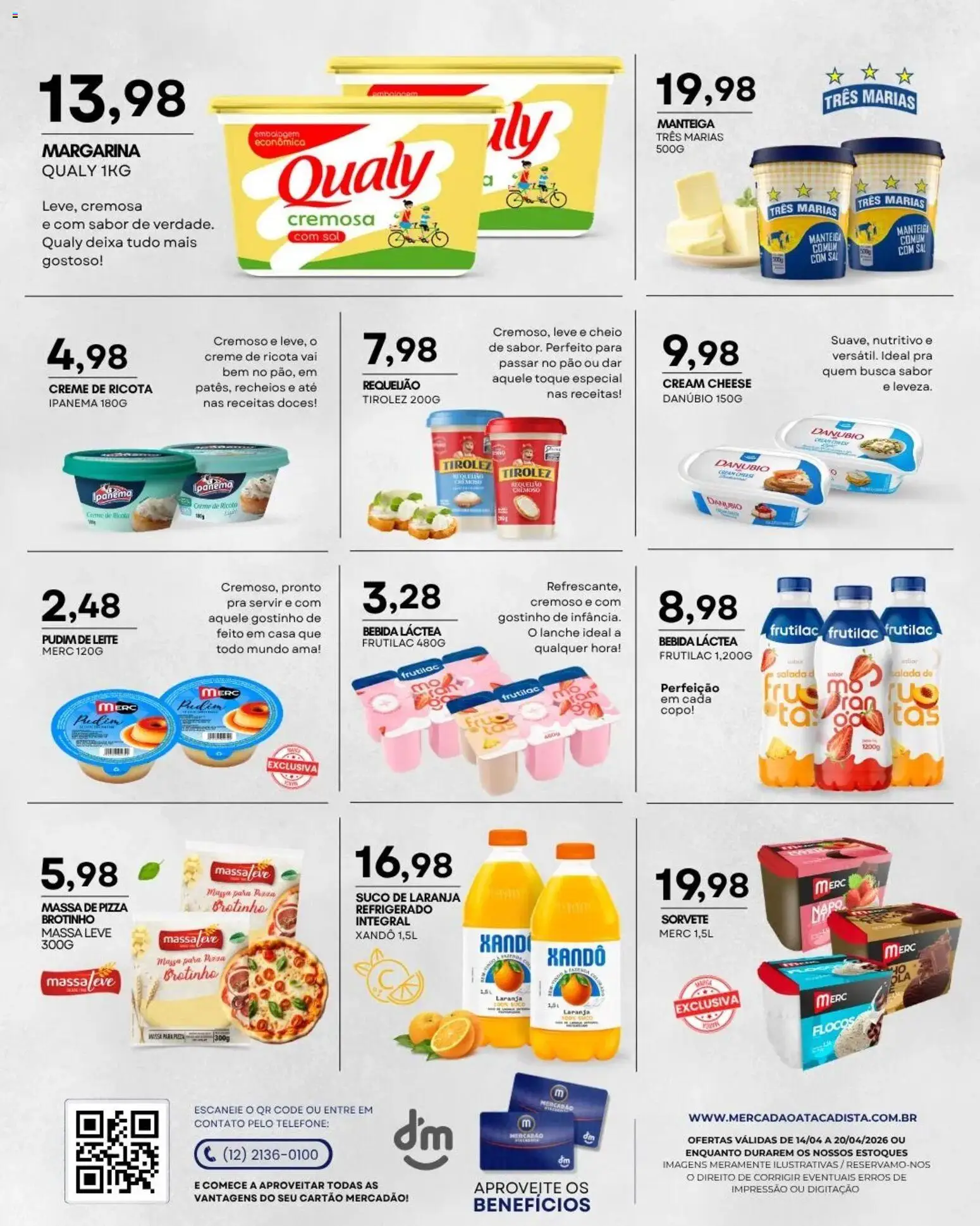 Mercadão Atacadista Folheto - válido de 14.04.2026 | Página: 9 | Produtos: Doces, Flocos, Bebida, Requeijão