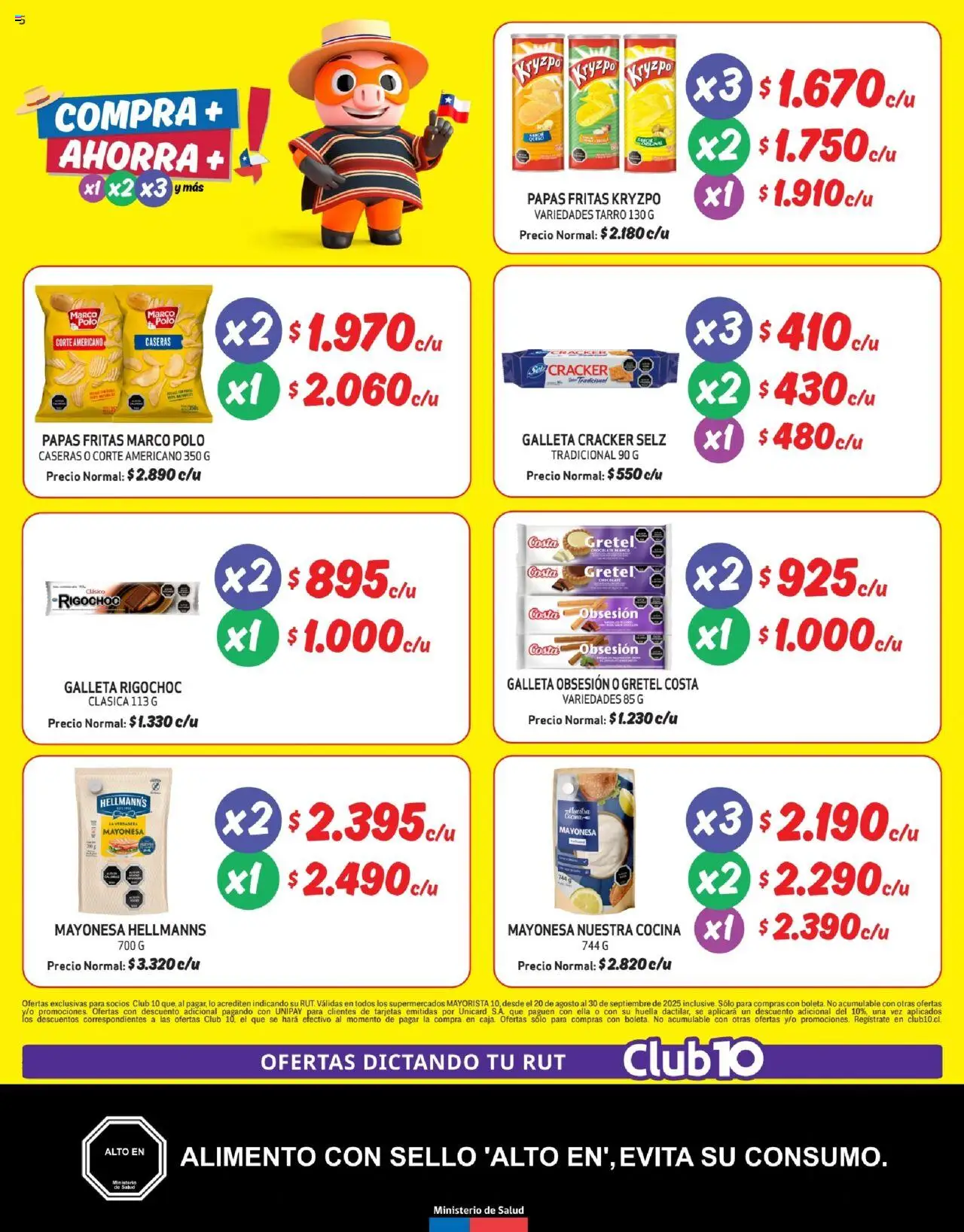 Mayorista 10 Ofertas │ válido desde el 20.08.2025 | Página: 5 | Productos: Cocina, Chocolate, Papas fritas, Mayonesa