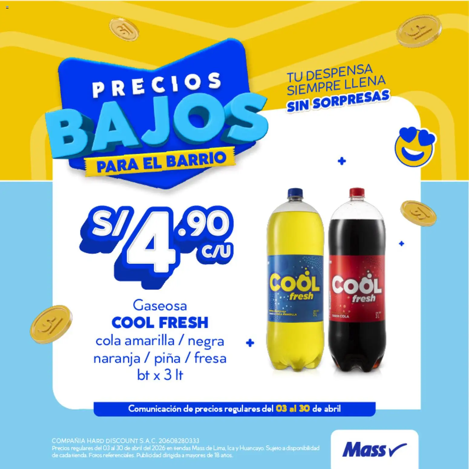 Catálogo Mass válido desde 03.04.2026 | Página: 1 | Productos: Piña