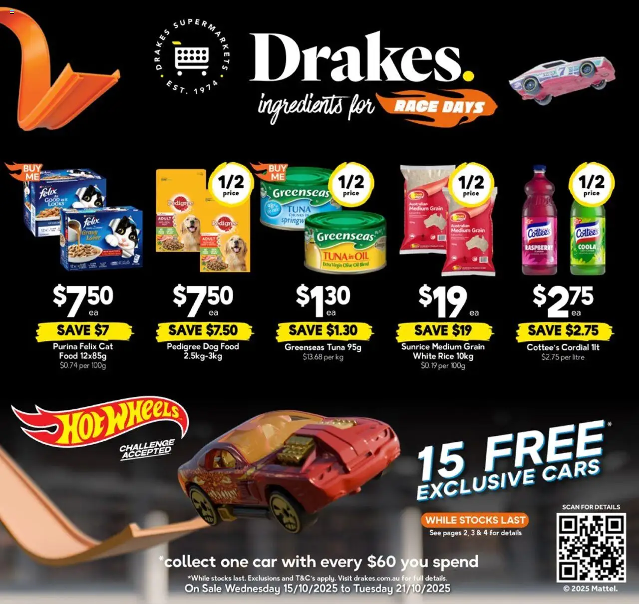 Drakes catalogue - valid from 15.10.2025 | Page: 1 | Products: Oil, Rice, Dog food, Tuna