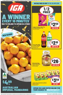 Preview of IGA catalogue  - valid from 22.04.2026