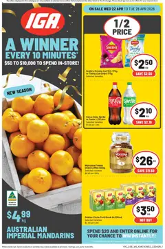 Preview of IGA catalogue  - valid from 22.04.2026