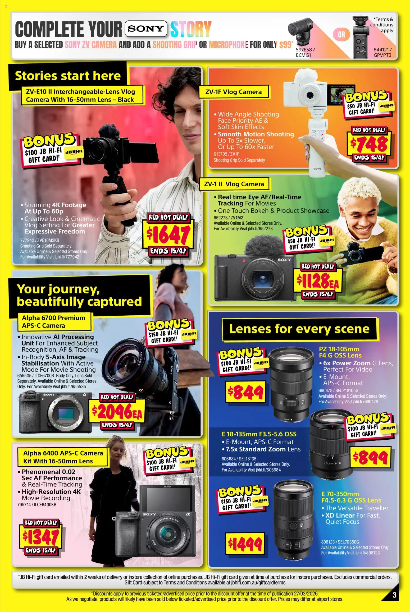 JB Hi-Fi catalogue - valid from 02.04.2026 | Page: 3 | Products: Camera, Microphone