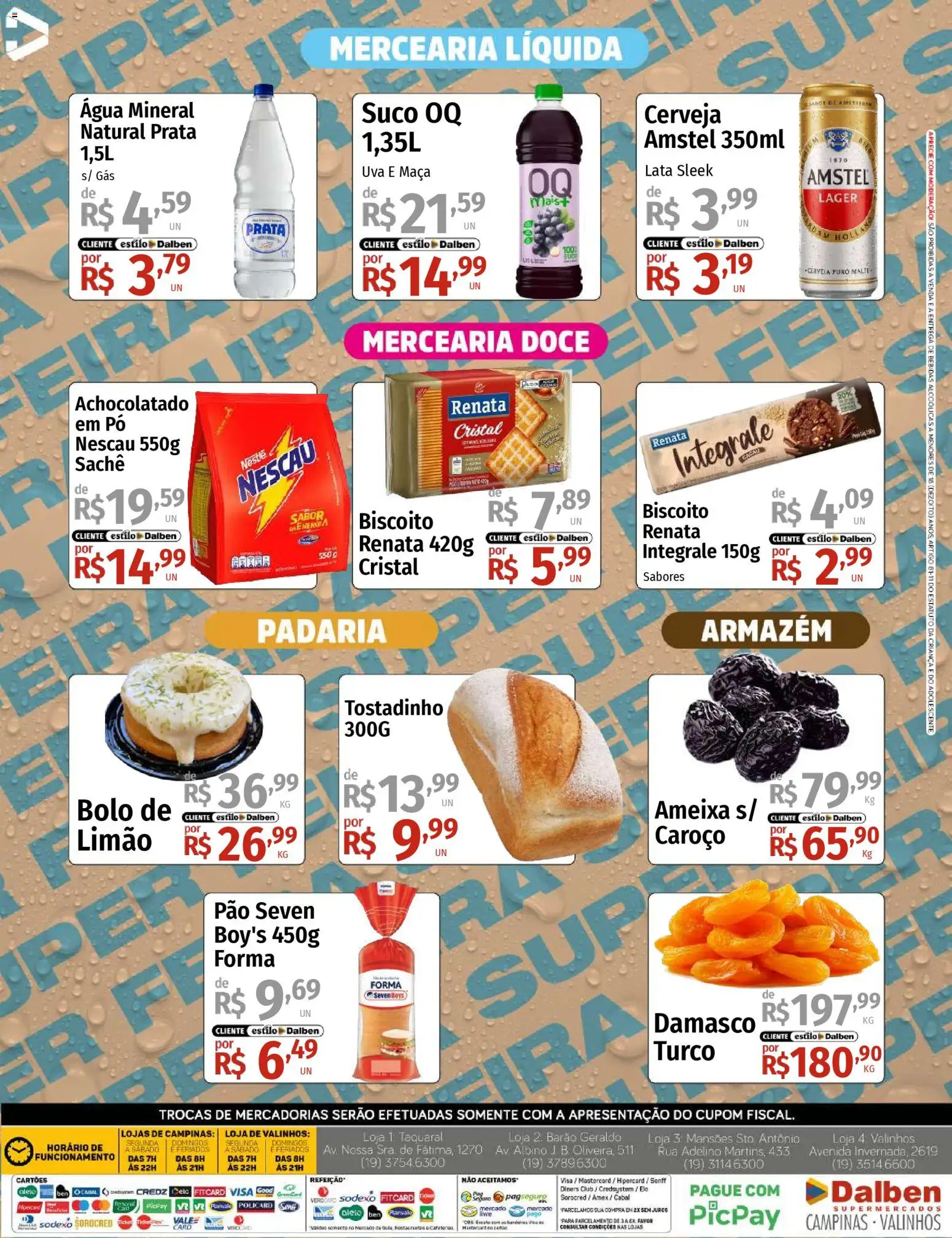 Supermercado Dalben Folheto - válido de 26.01.2026 | Página: 4 | Produtos: Achocolatado, Suco, Bolo, Ameixa