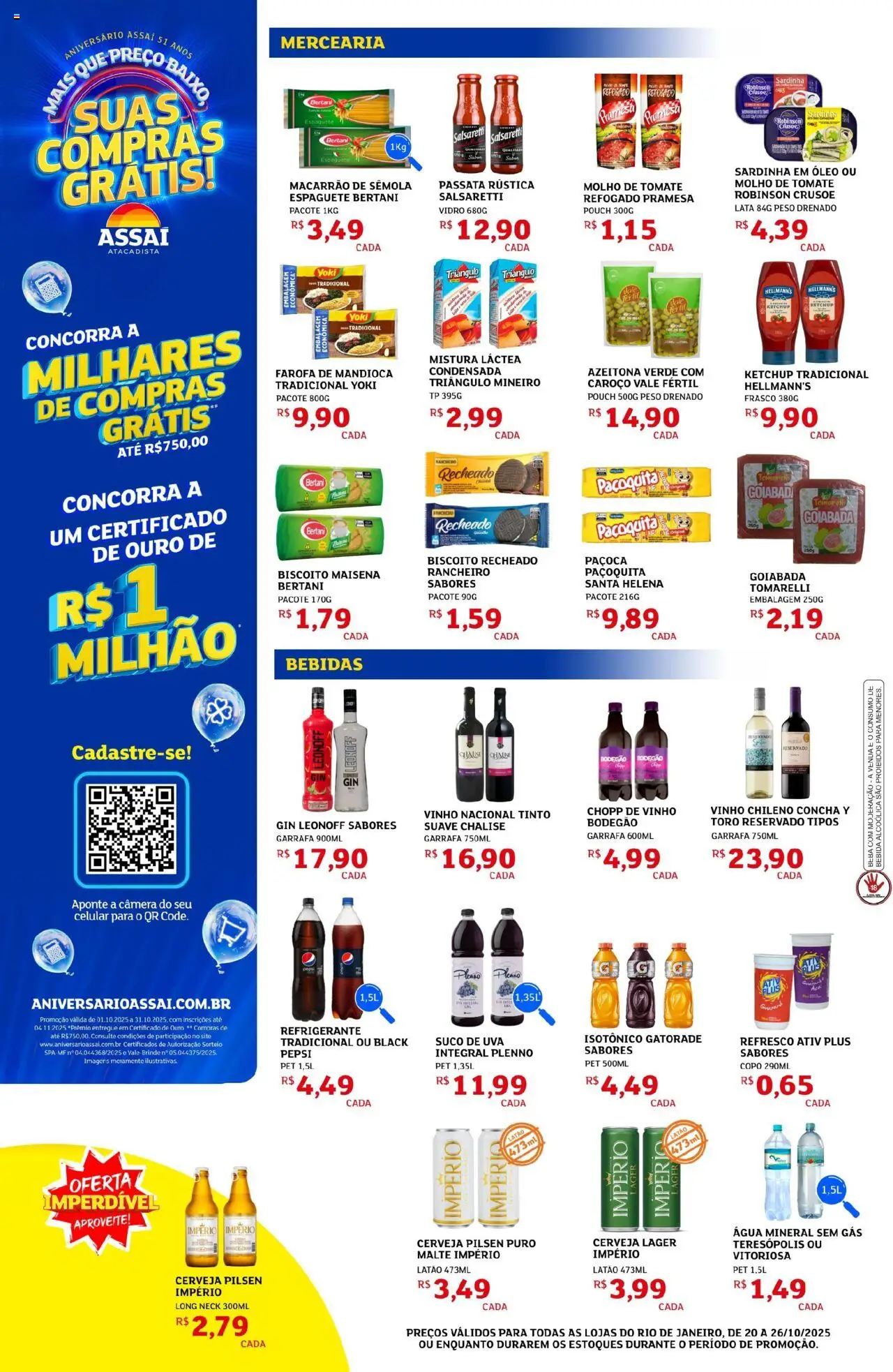 Assaí Atacadista Folheto - válido de 20.10.2025 | Página: 2 | Produtos: Refresco, Óleo, Câmera, Isotônico