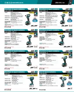Vista previa de Makita - Catálogo, nuevo folleto de la tienda, válido en México a partir del 04.09.2025 | Página: 49 | Productos: Cuadro, Cargador, Batería, Llave