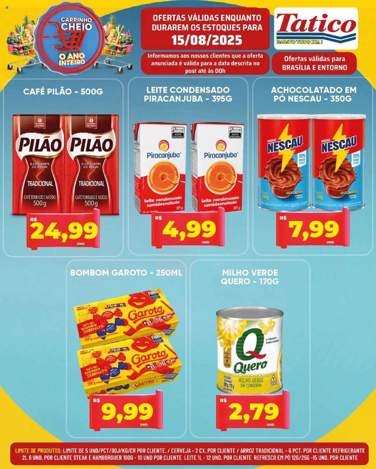 Tatico Folheto - válido de 15.08.2025 | Página: 3 | Produtos: Pó, Achocolatado, Café, Arroz