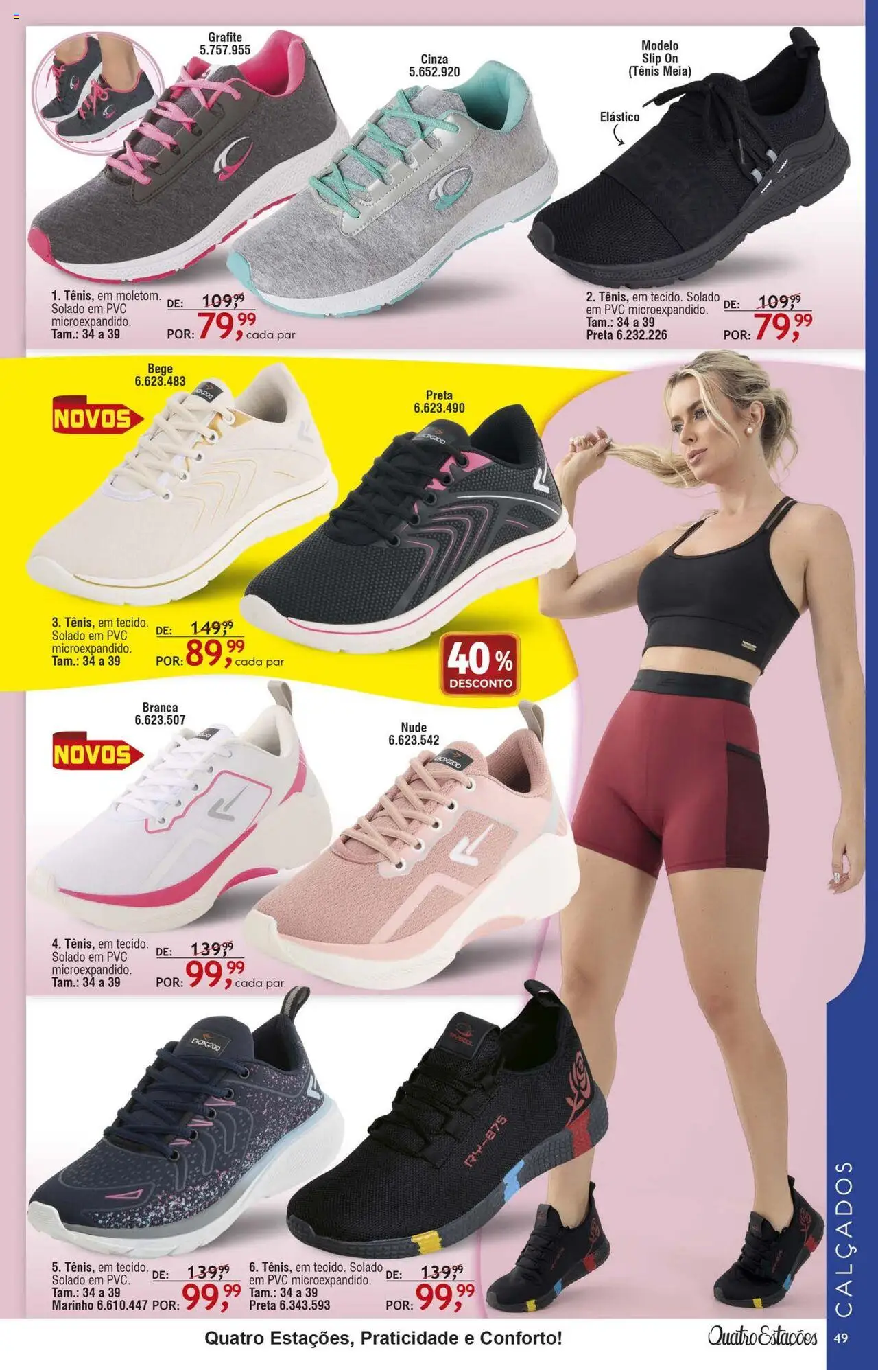 Quatro Estações Folheto - válido de 01.08.2025 | Página: 45 | Produtos: Tênis