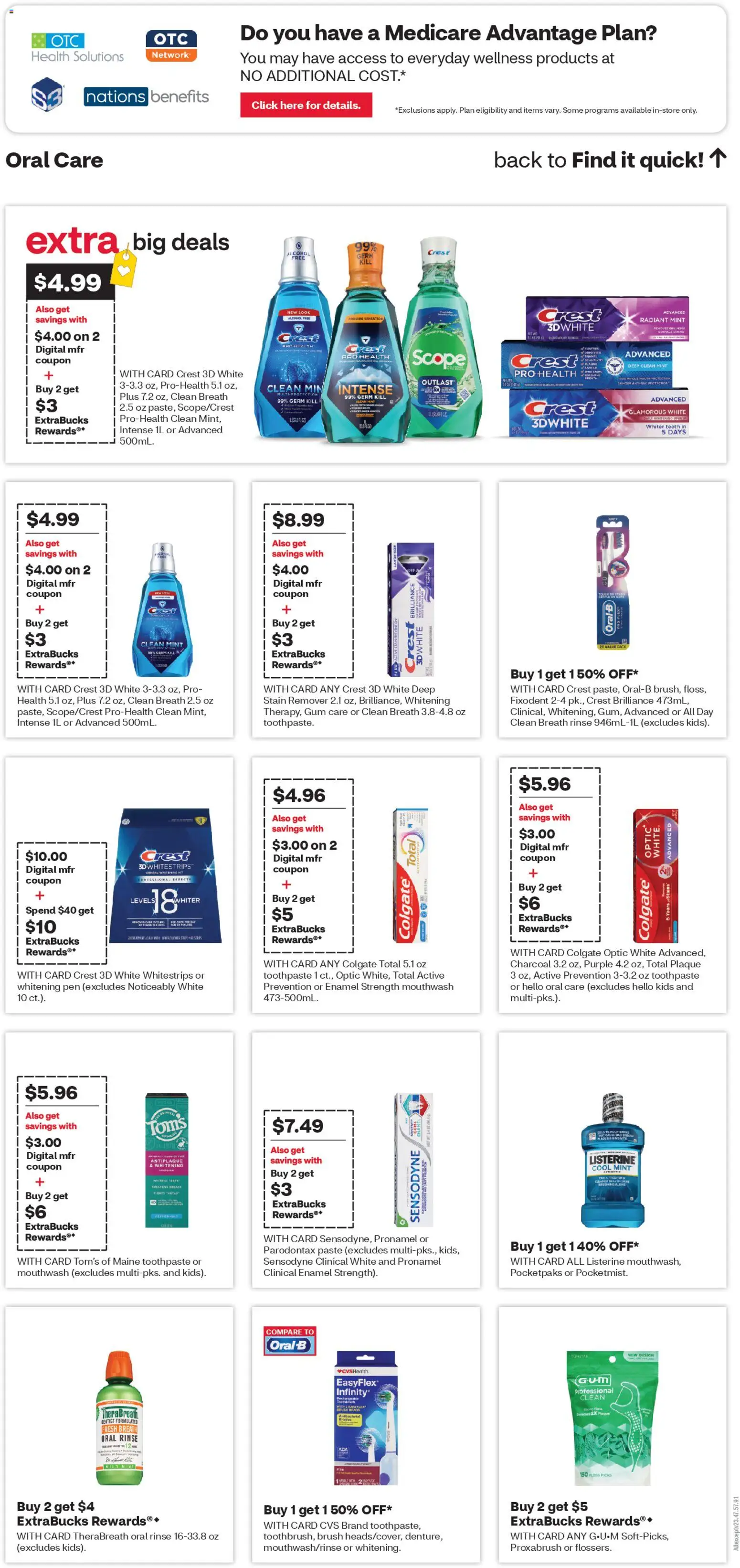 CVS Pharmacy Weekly Ad - NY - valid from 22.03.2026 | Page: 14 | Products: Pen, Brush, Toothpaste, Mouthwash