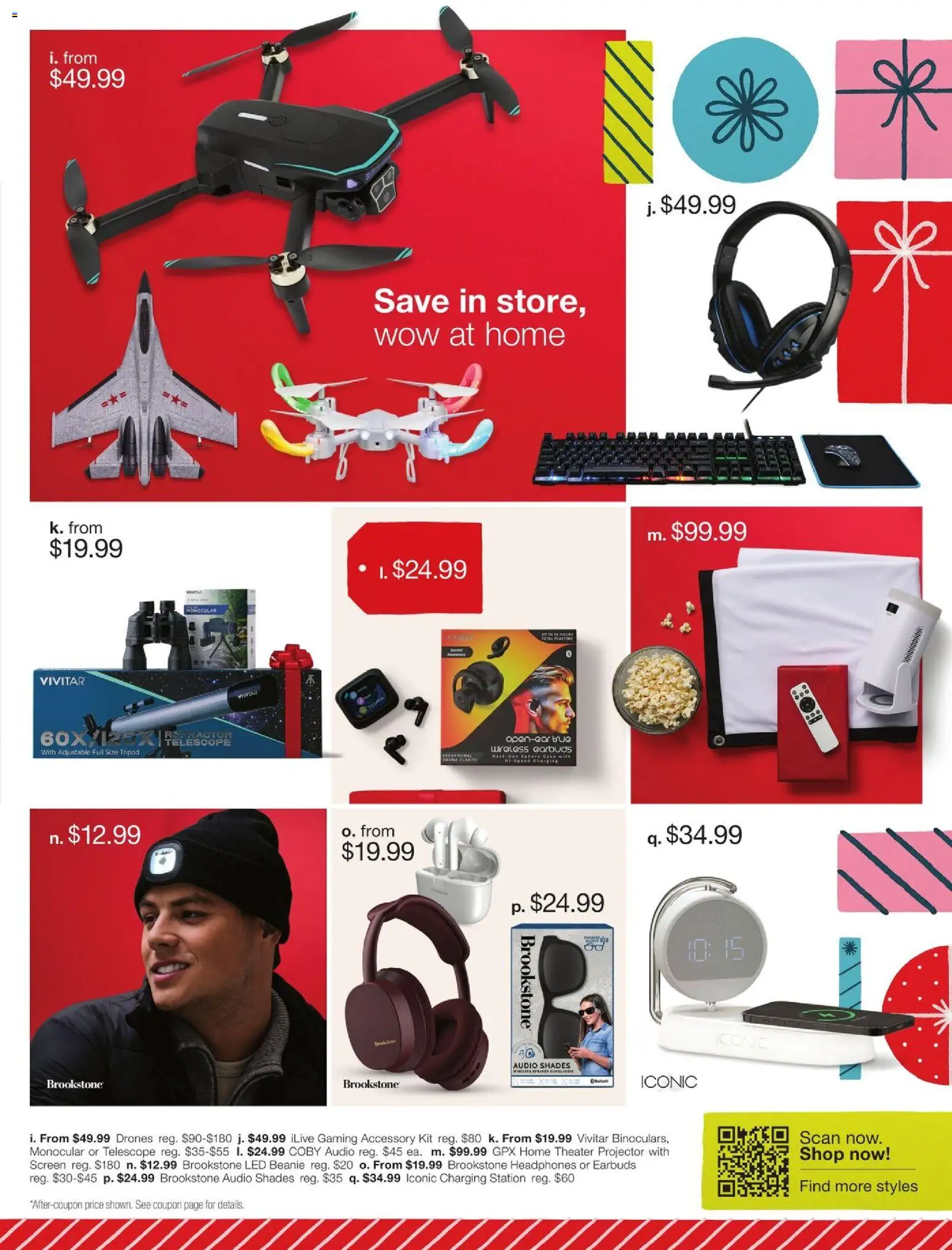 JCPenney Holiday Gift Guide - valid from 05.11.2025 | Page: 19 | Products: Projector, Home Theater, Audio, Headphones