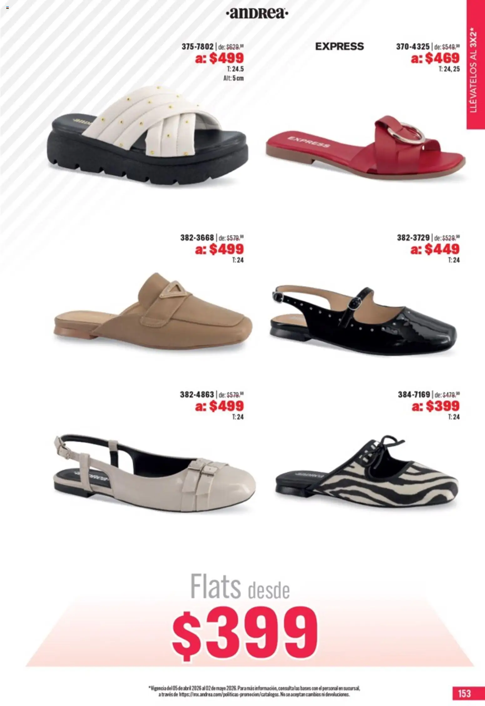 Nuevas ofertas de Andrea válidas en toda la República Mexicana desde el 05.04.2026. ¡Encuentra las mejores ofertas en Andrea catálogo Outlet! | Página: 153