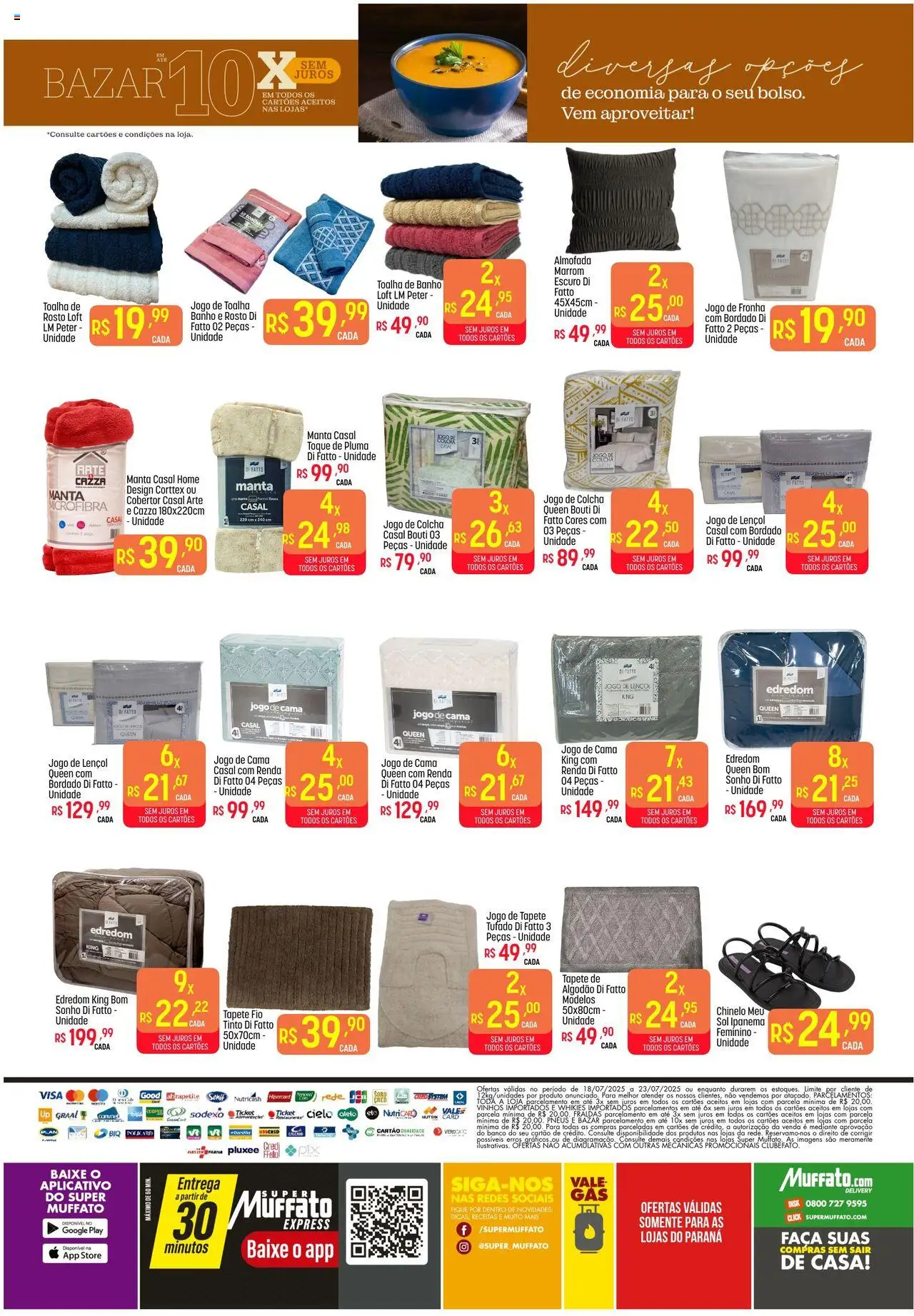 Super Muffato Folheto - válido de 18.07.2025 | Página: 4 | Produtos: Banco, Cama, Almofada, Faca