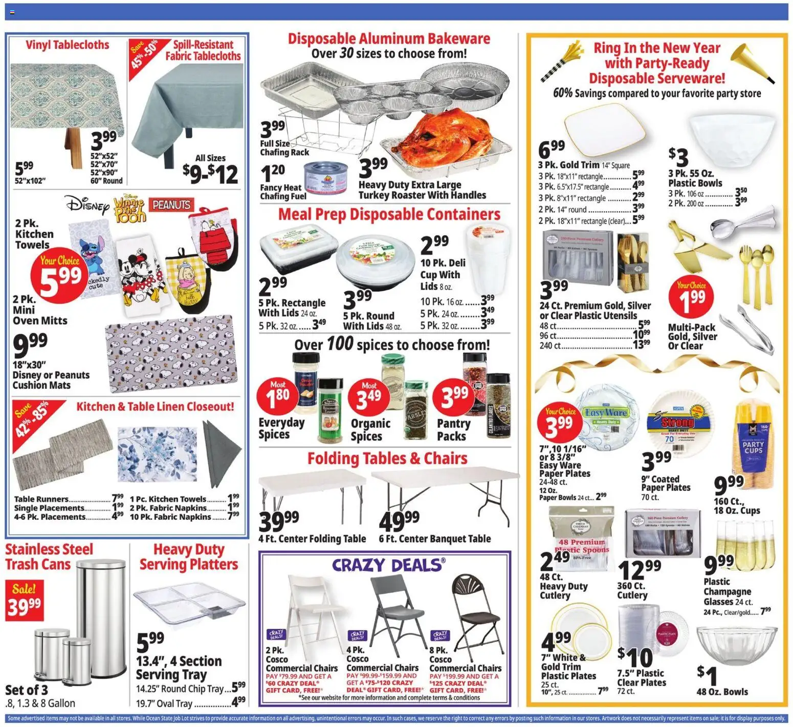Ocean State Job Lot Weekly Ad - MA - valid from 25.12.2025 | Page: 11 | Products: Table, Spices, Cushion, Glasses