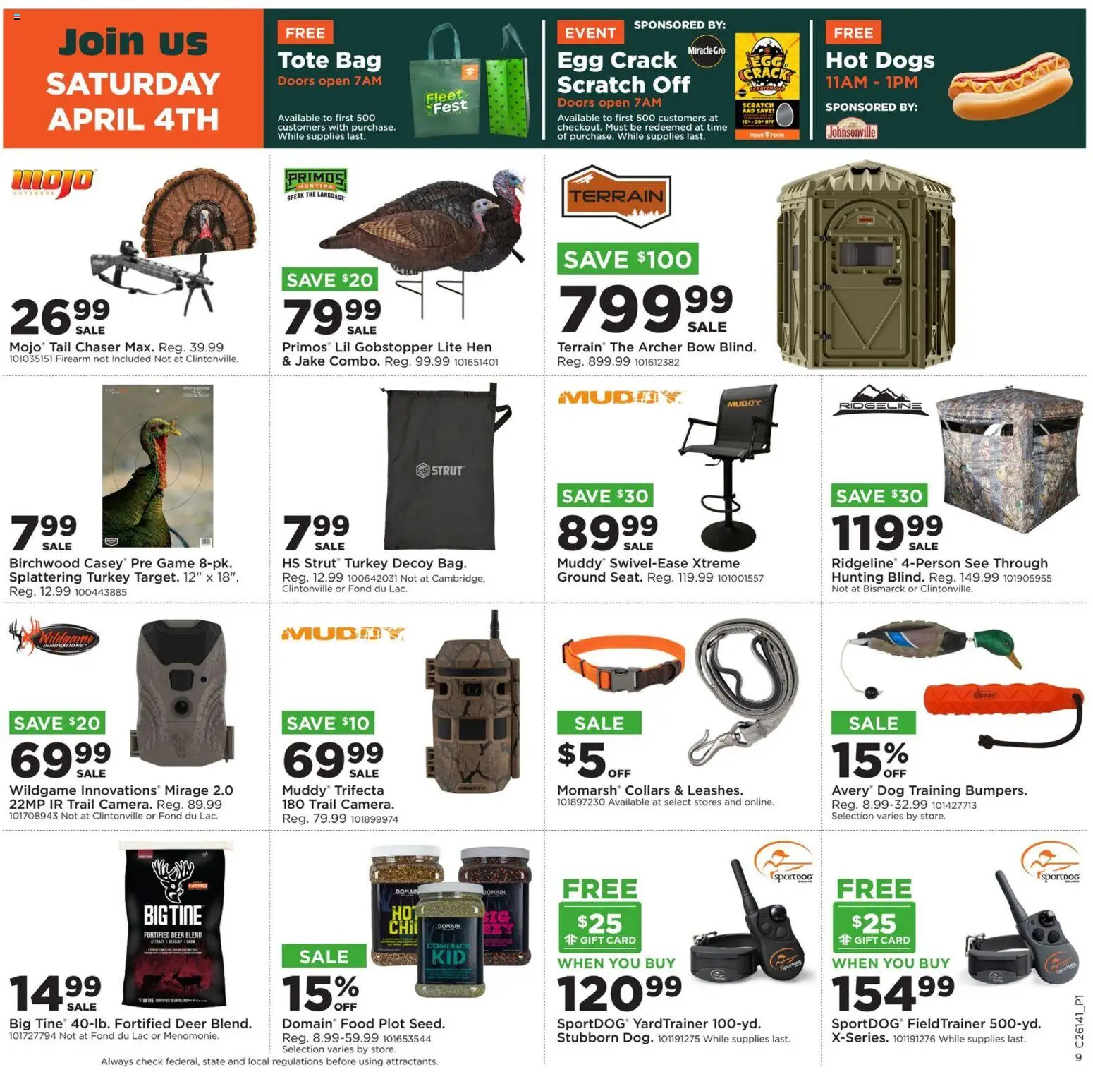 Mills Fleet Farm Weekly Ad - valid from 30.03.2026 | Page: 16 | Products: Bow, Hot Dogs, Game, Bag