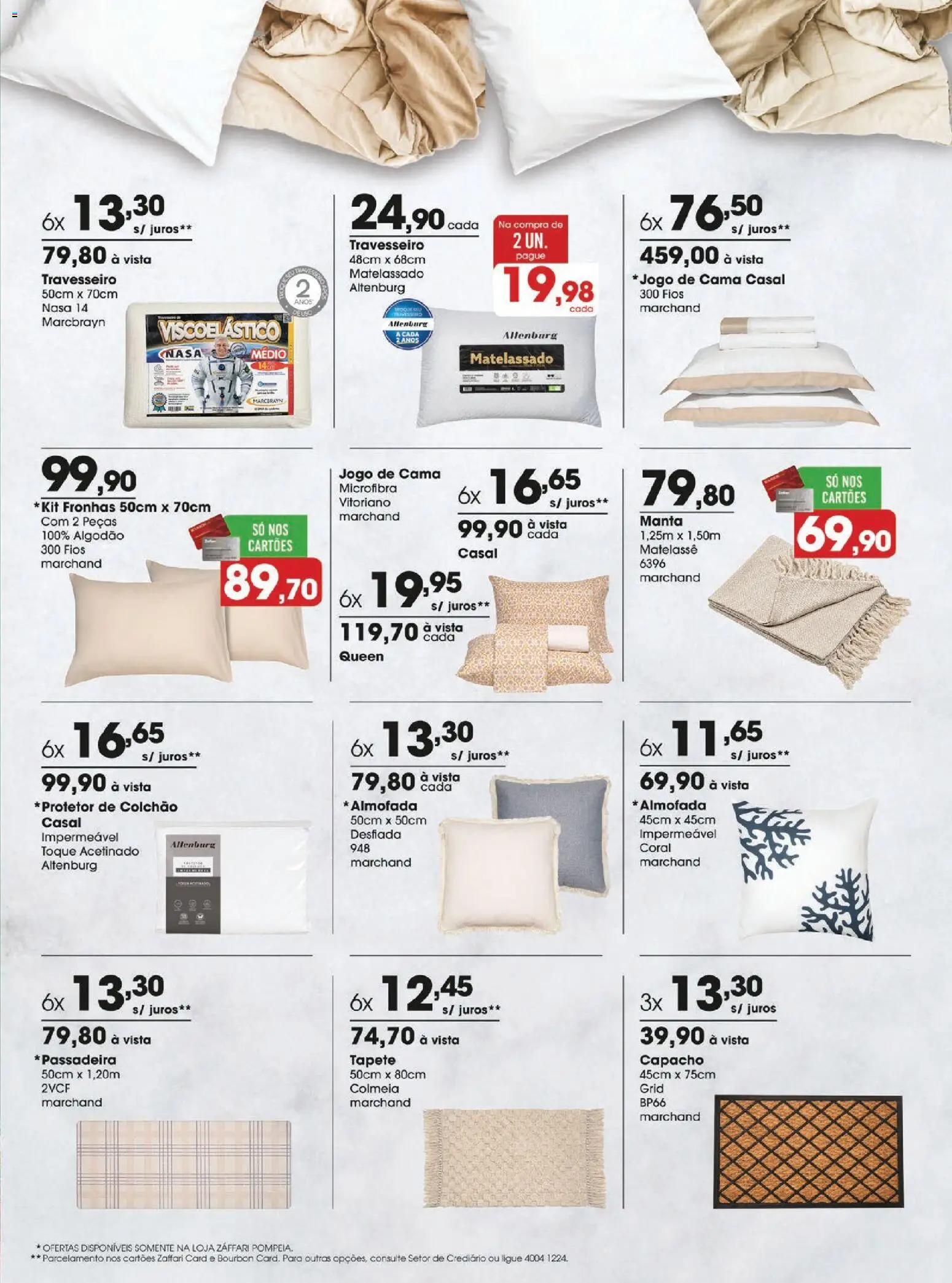 Zaffari Folheto - válido de 05.03.2026 | Página: 7 | Produtos: Almofada, Tapete, Bourbon, Algodão