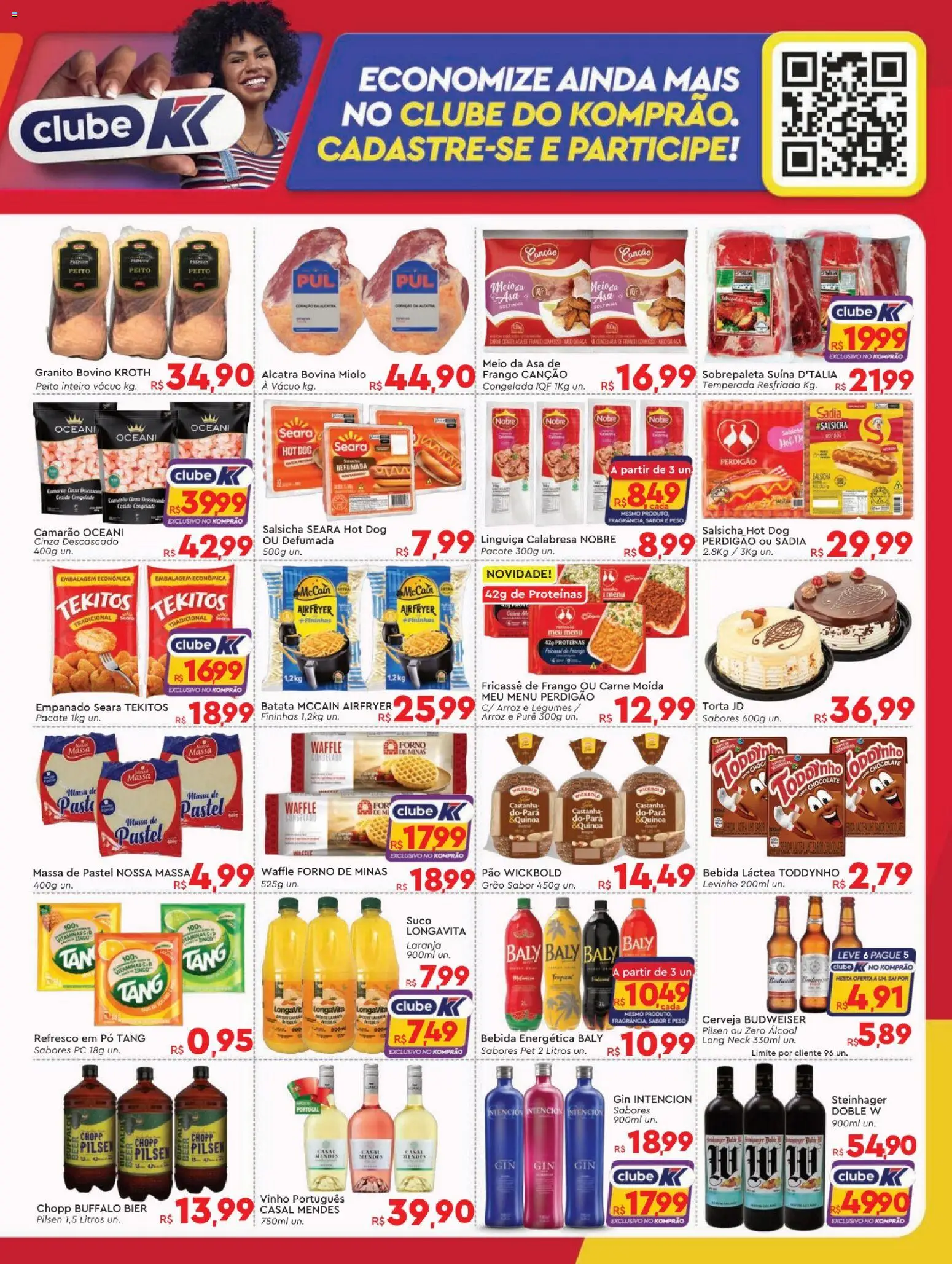 Komprao Atacadista Folheto - válido de 27.04.2026 | Página: 3 | Produtos: Refresco, Pão, Carne, Massa de pastel