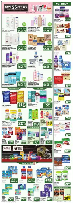 Preview of Shaw's weekly ads valid from 10.10.2025 | Page: 8 | Products: Body Wash, Pants, Baby food, Salt