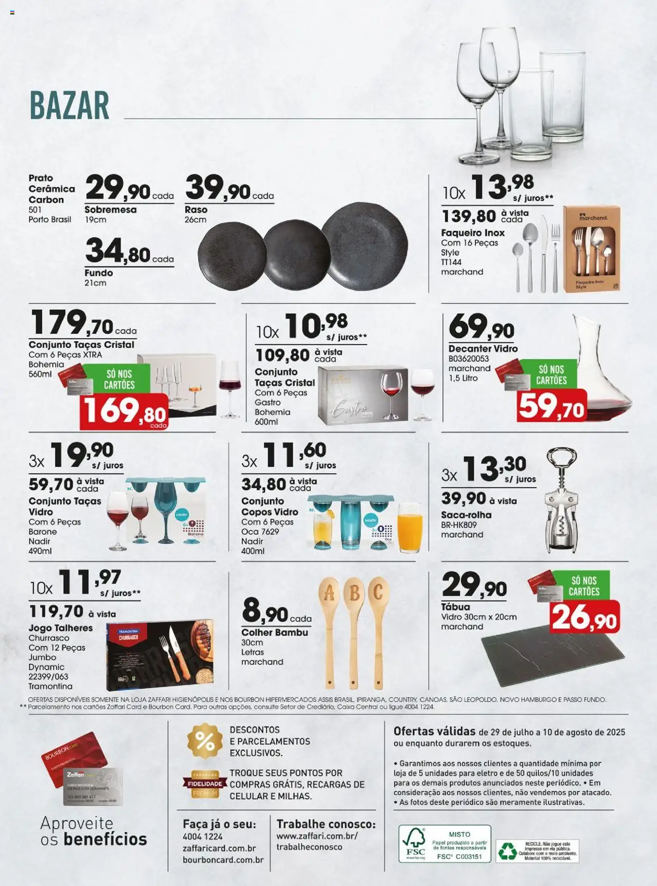 Zaffari Folheto - válido de 29.07.2025 | Página: 26 | Produtos: Celular, Caixa, Faca, Copos