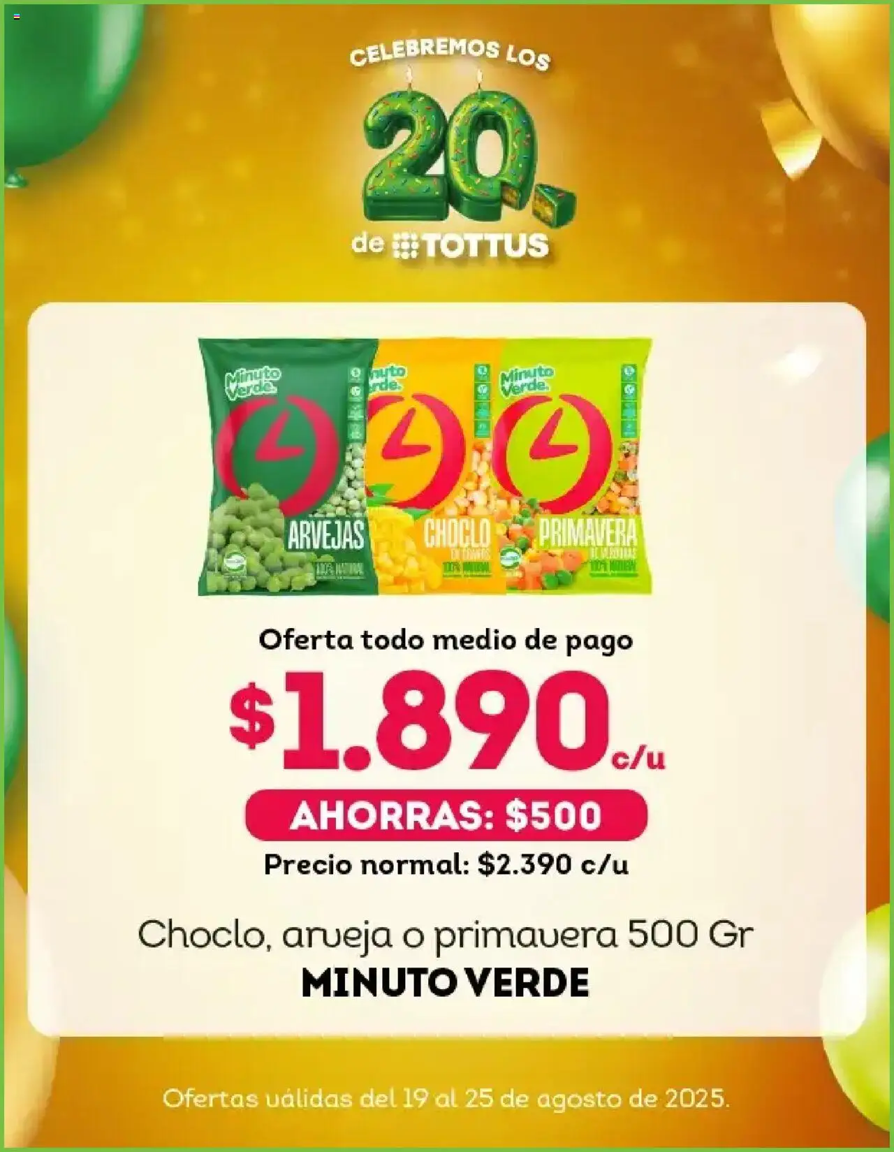 Tottus ofertas  │ válido desde el 22.08.2025 | Página: 5 | Productos: Arveja, Choclo, Arvejas