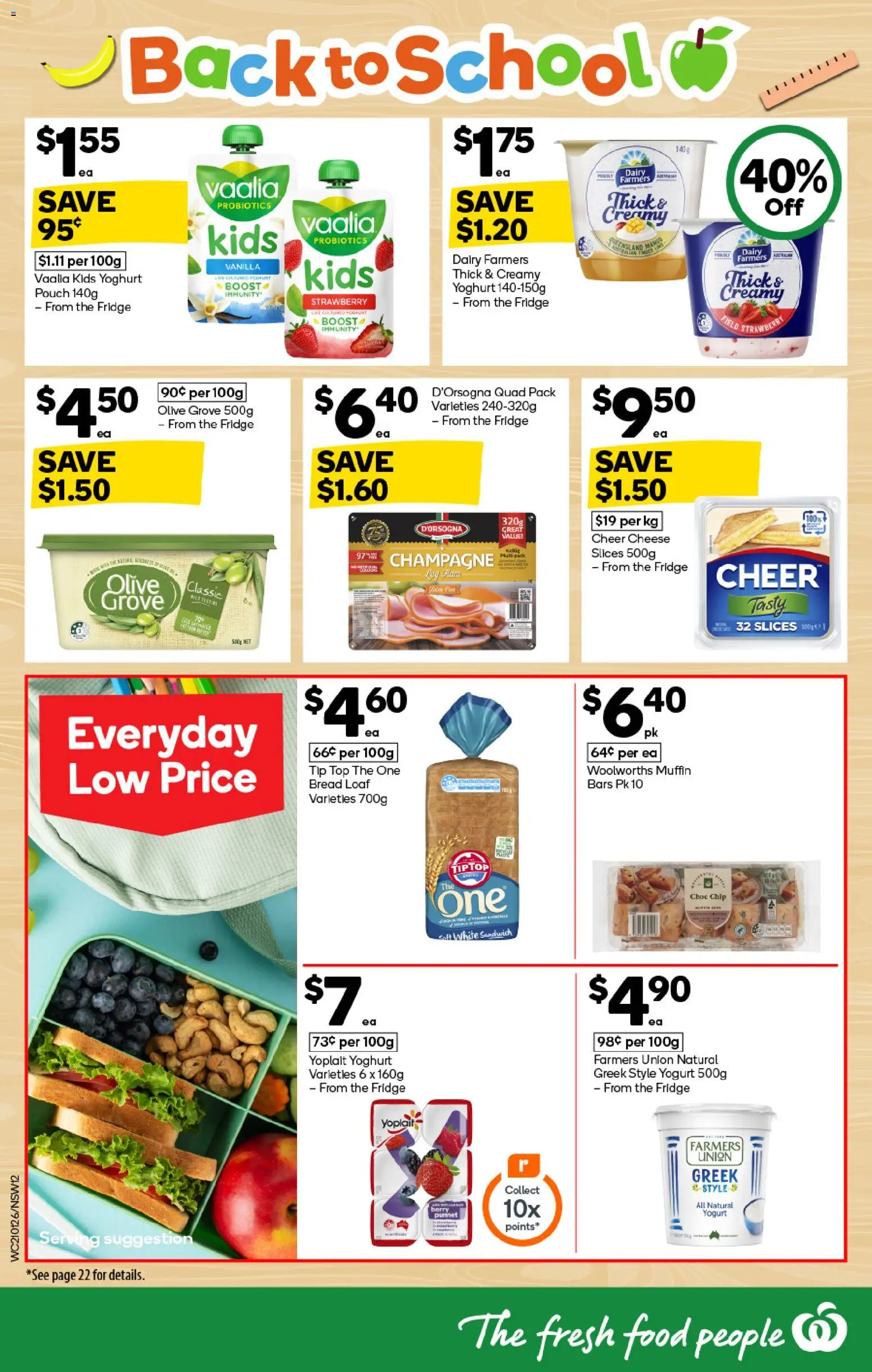 Woolworths catalogue - valid from 21.01.2026 | Page: 12 | Products: Dairy, Yoghurt, Bread, Fridge