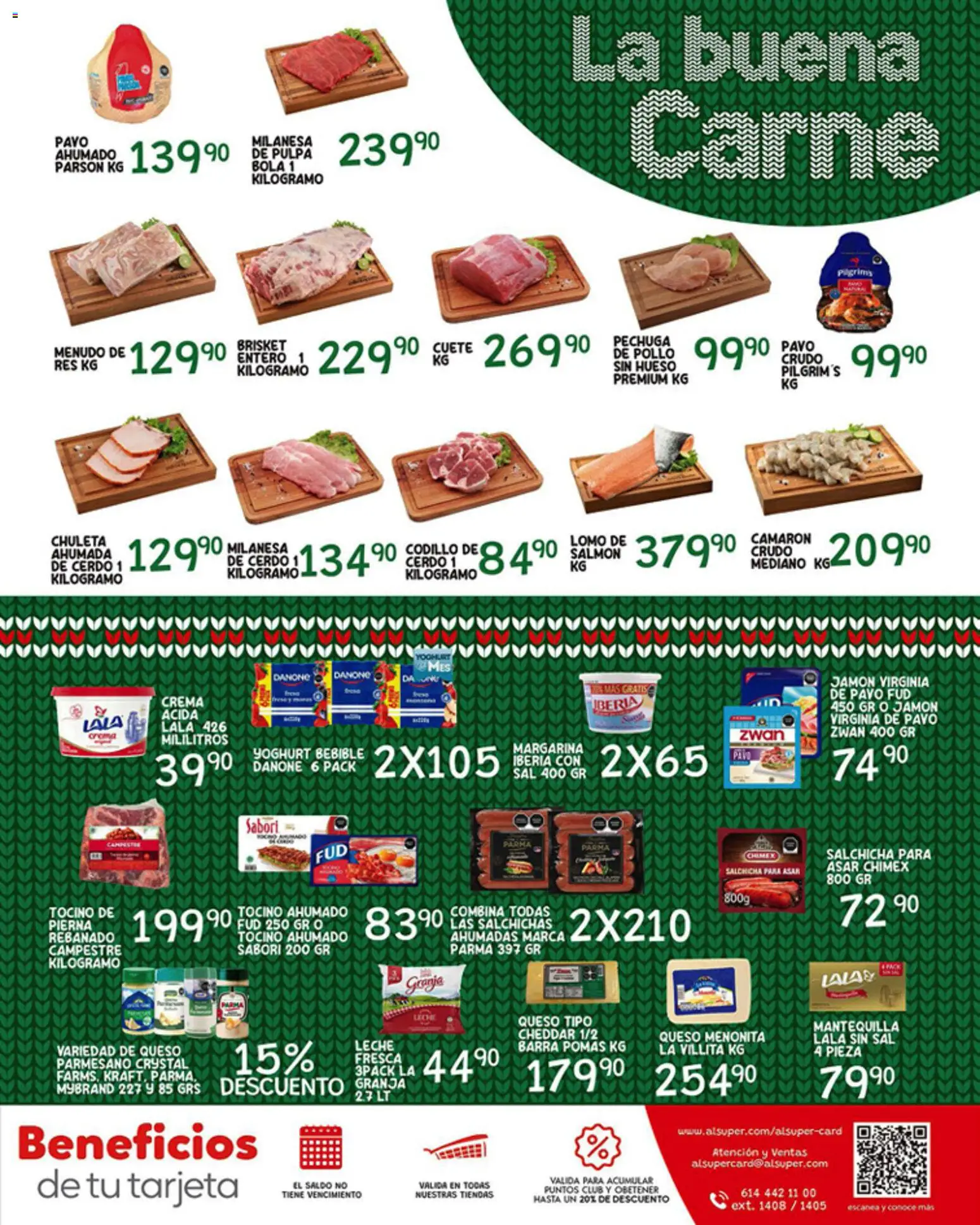 Nuevas ofertas de Alsuper válidas en toda la República Mexicana desde el 23.12.2025. ¡Encuentra las mejores ofertas en Alsuper folleto Durango! | Página: 7 | Productos: Milanesa, Sal, Cerdo, Margarina